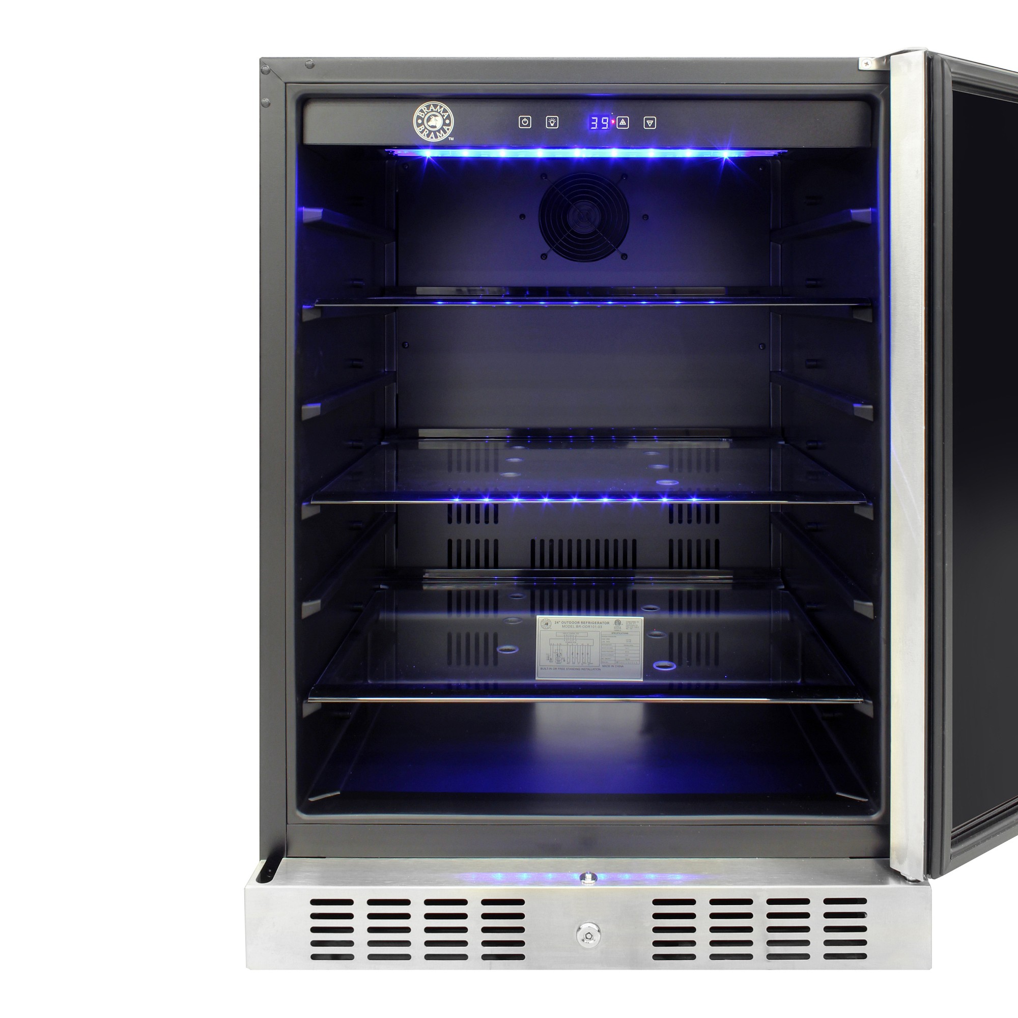 Brama Outdoor Refrigerator, Stainless-Steel