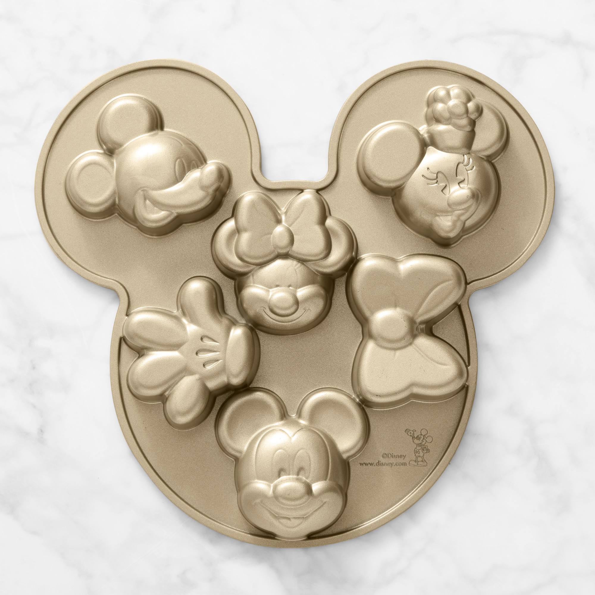 Williams Sonoma Mickey and Minnie Mouse Cast Aluminum Cakelet Pan, 11 x 10
