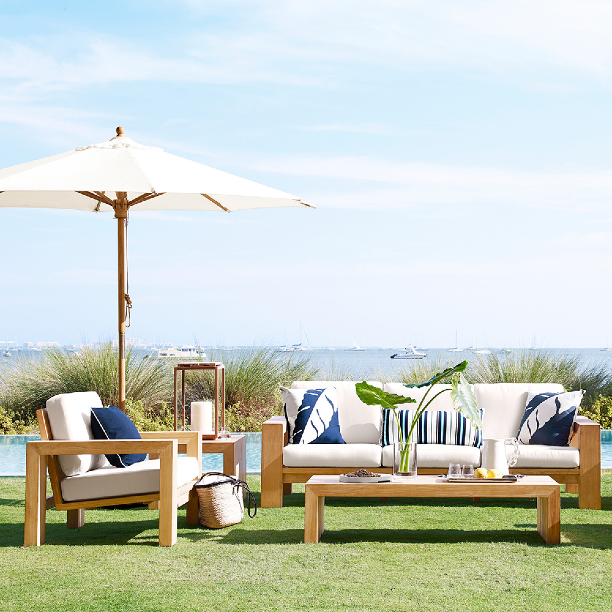 Larnaca Outdoor Teak Coffee Table (48-60)