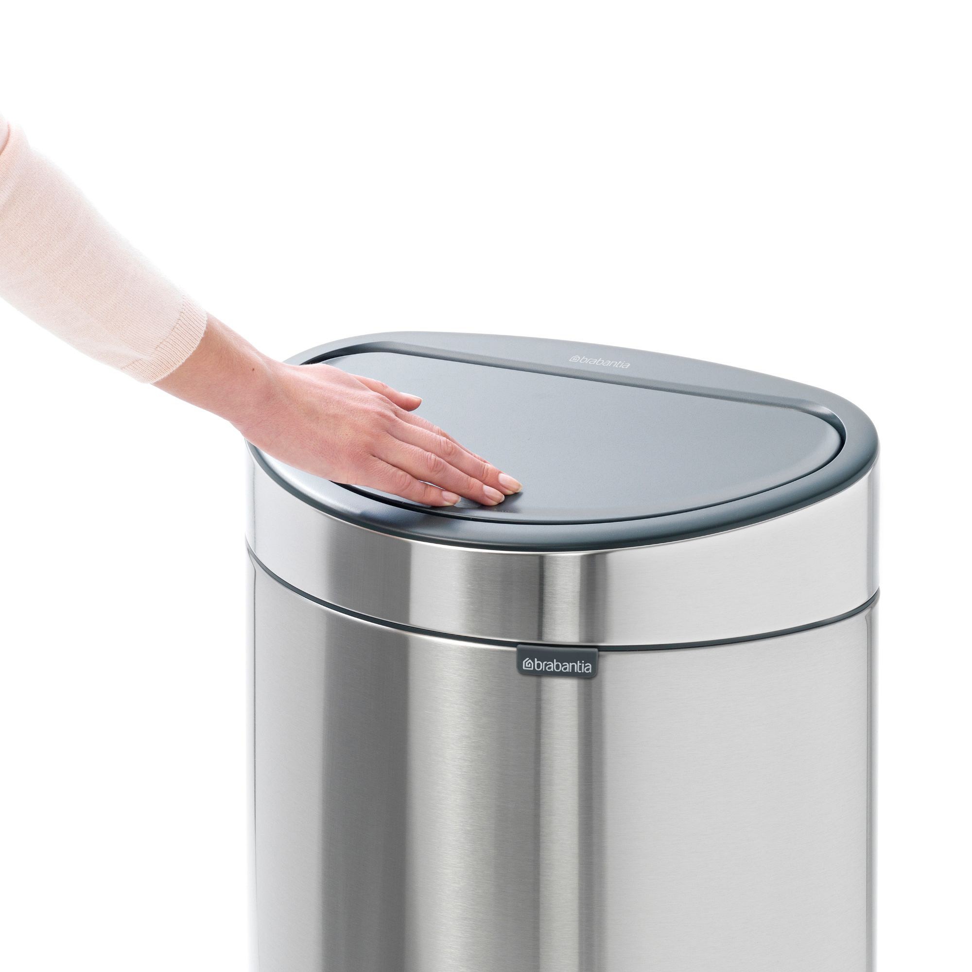 Brabantia Touch Top Trash Can, 10.6 Gallon