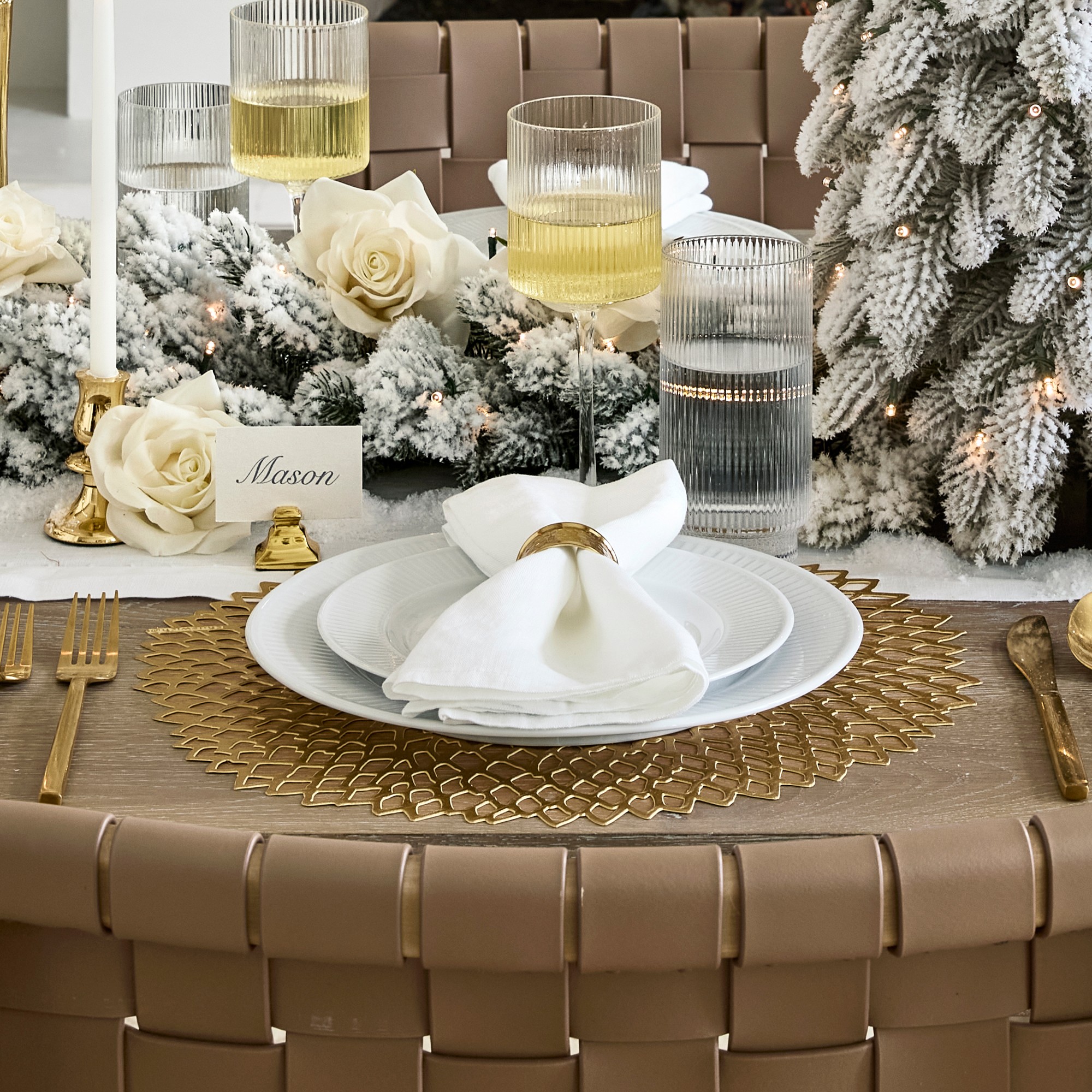 Chilewich Dahlia Round Placemats