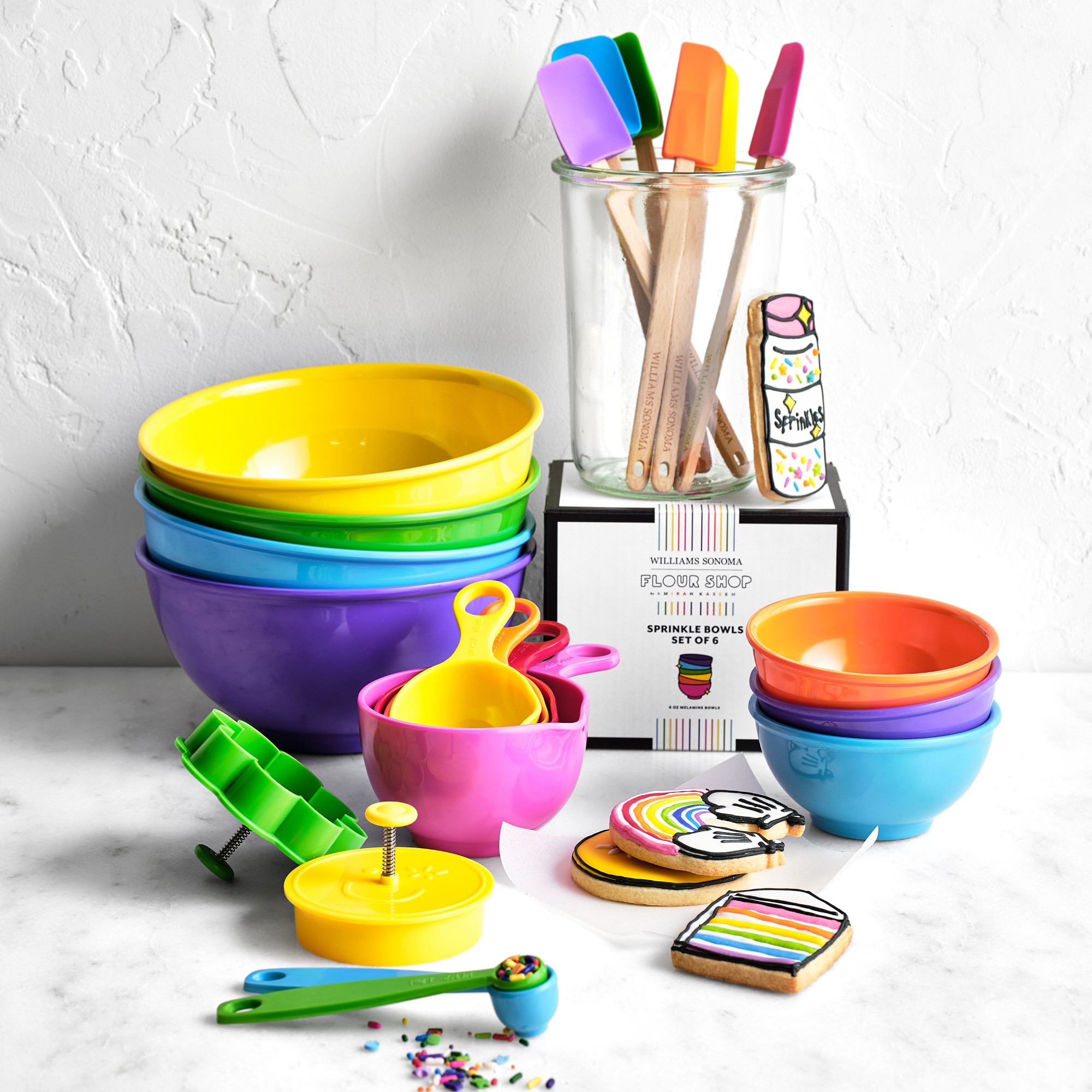Flour Shop Rainbow Measuring Cups and Spoons
