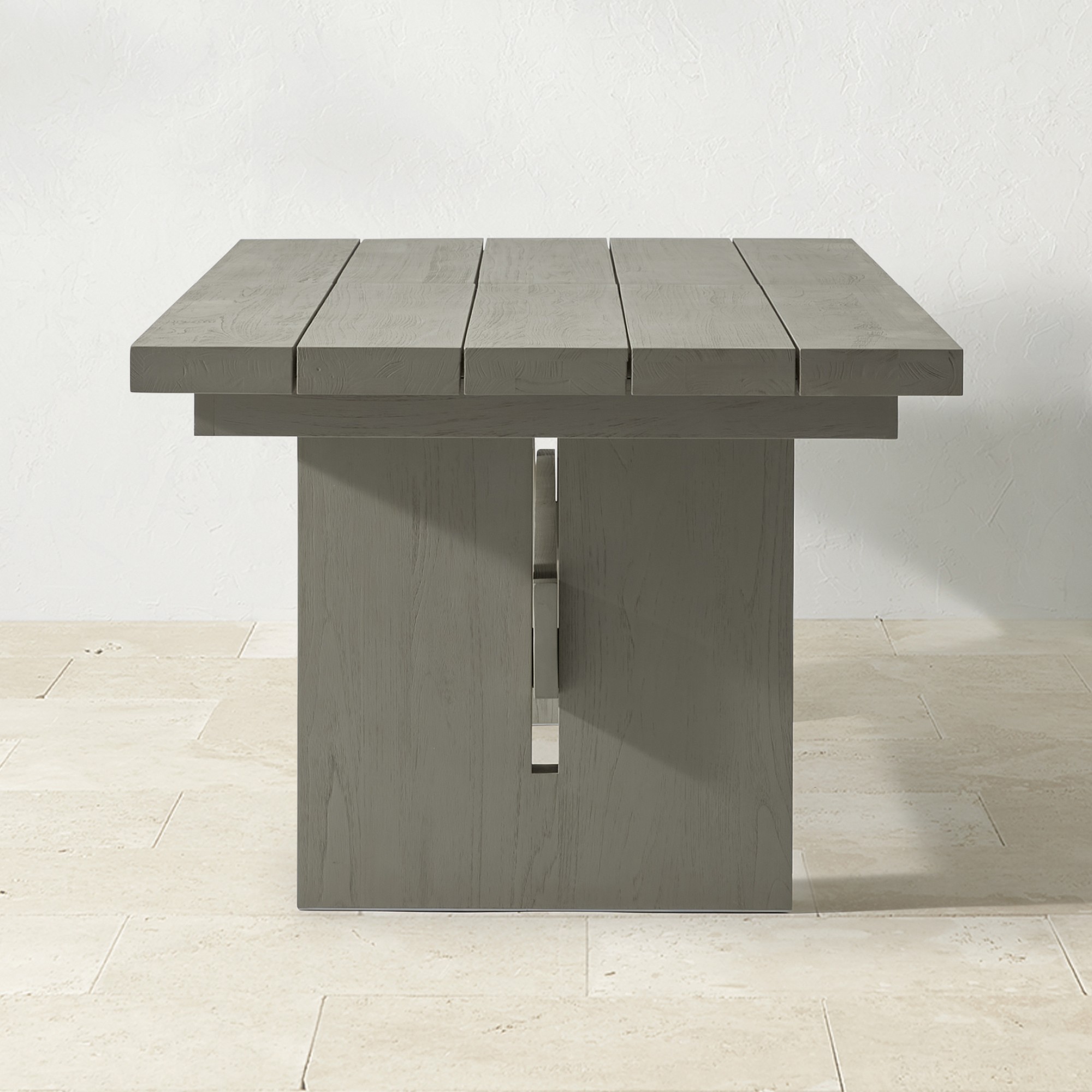 San Clemente Outdoor Grey Teak Rectangular Dining Table (84)