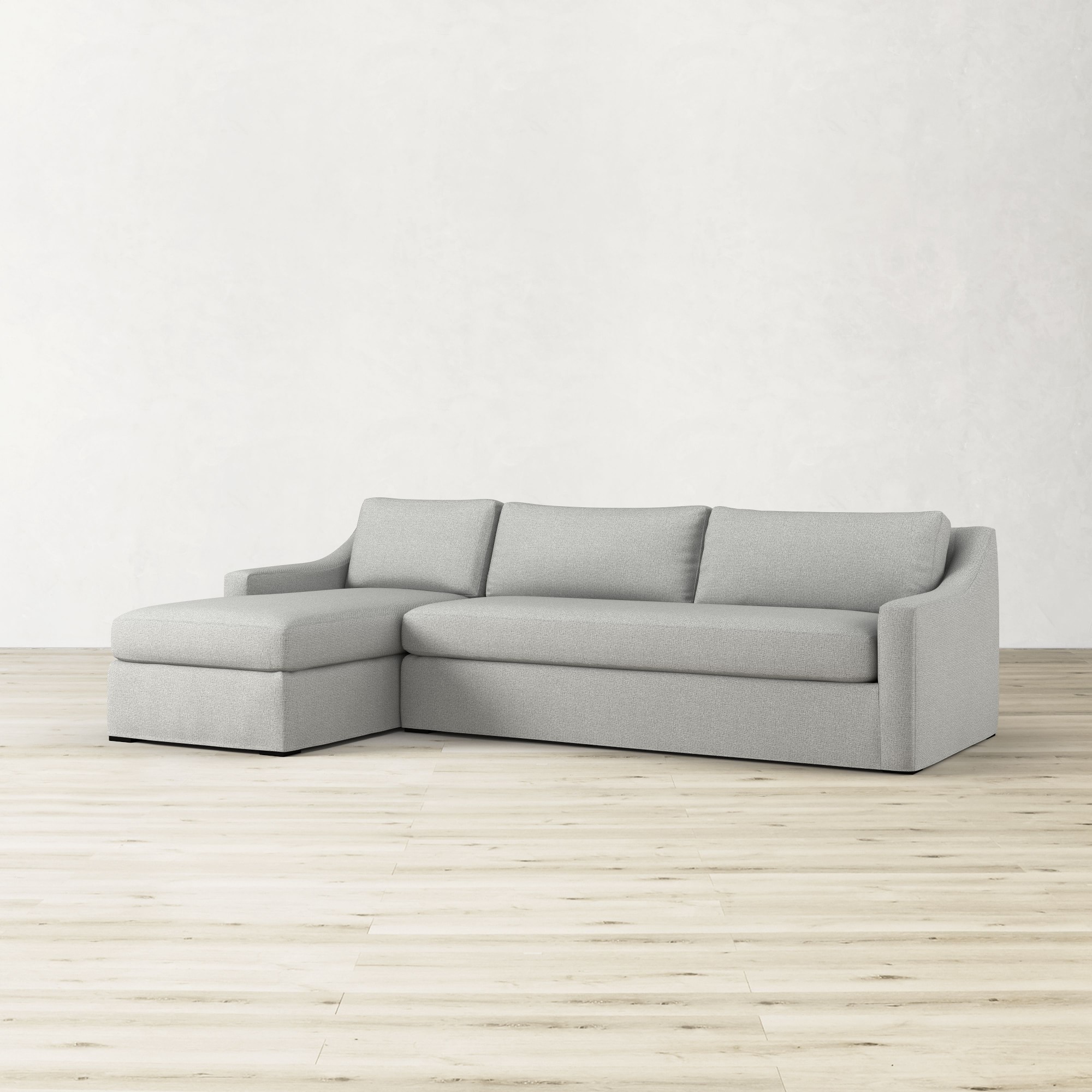 Ghent Slope Arm Slipcovered 2-Piece L-Shape Sofa with Chaise (109)