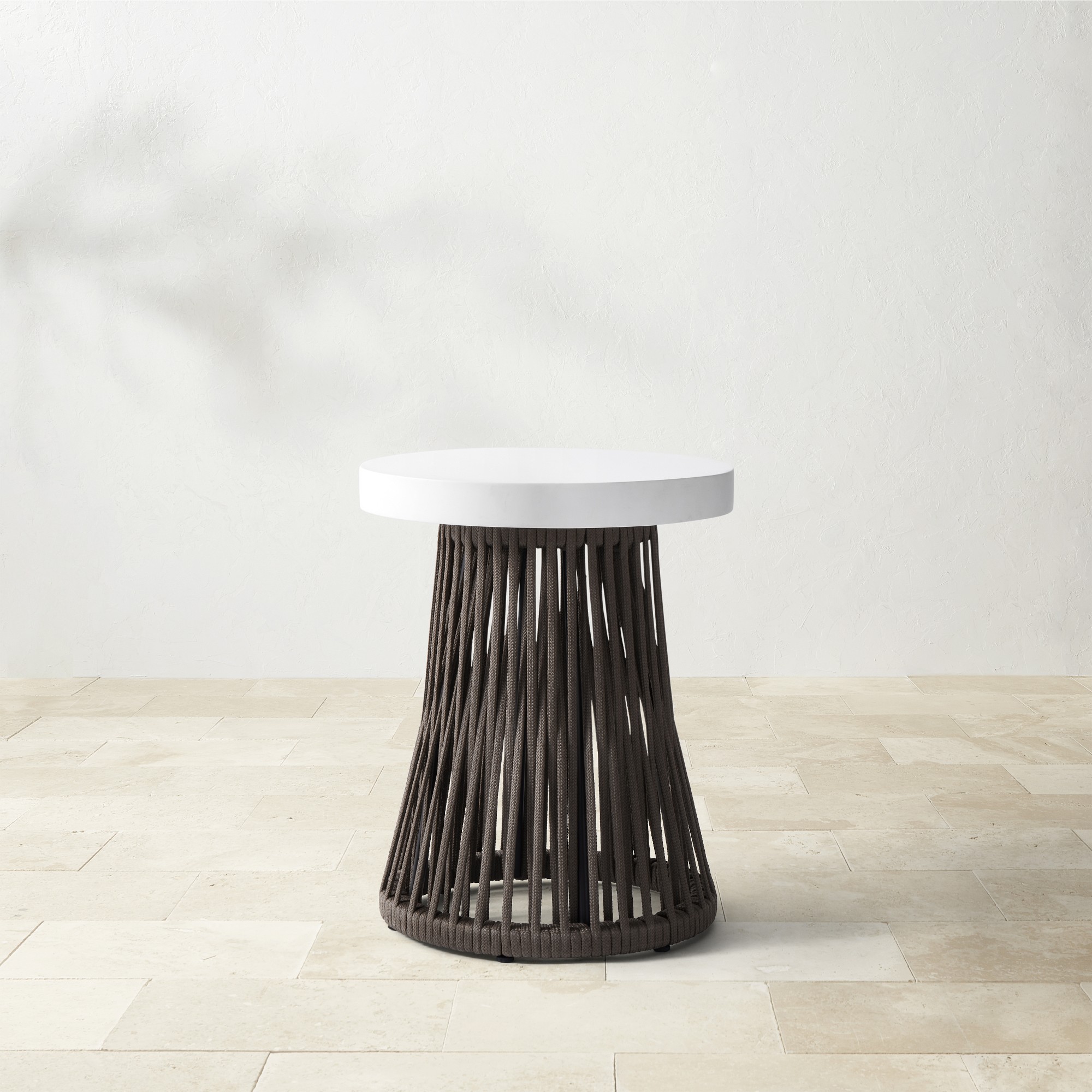 Pasadena Outdoor Fiberstone and Rope Side Table (18)