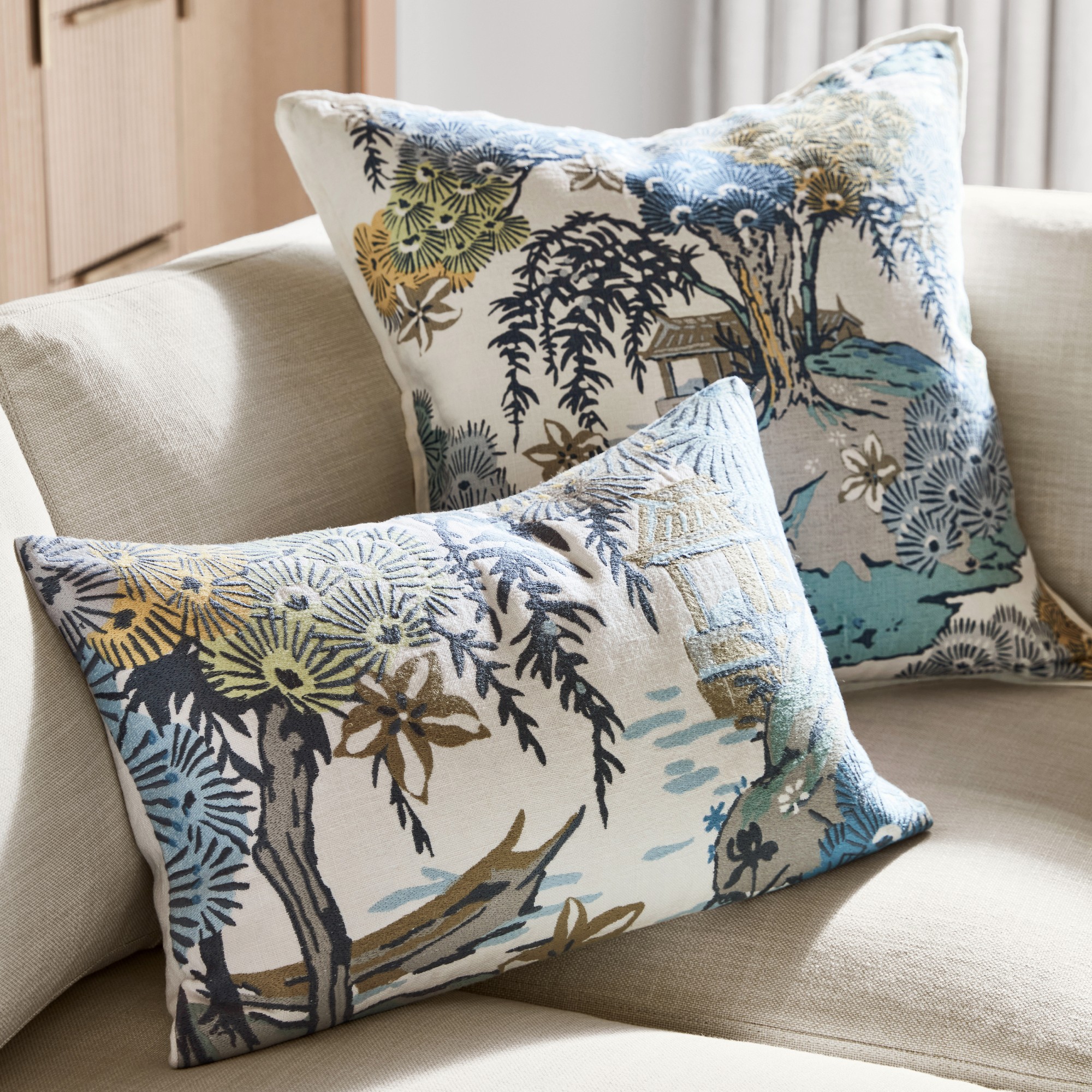 Scalamandré Sea of Trees Printed Pillow Cover