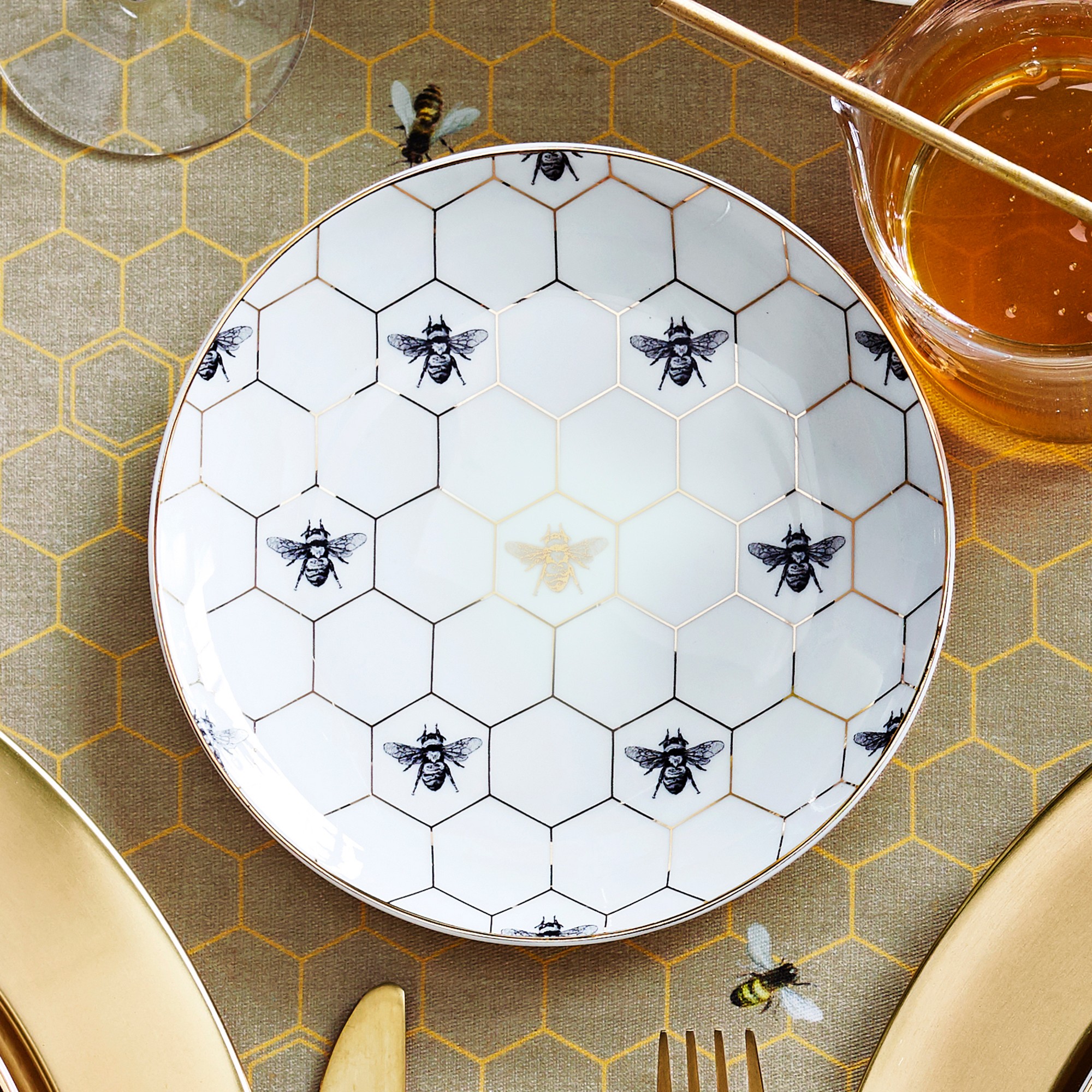 Honeycomb Appetizer Plates