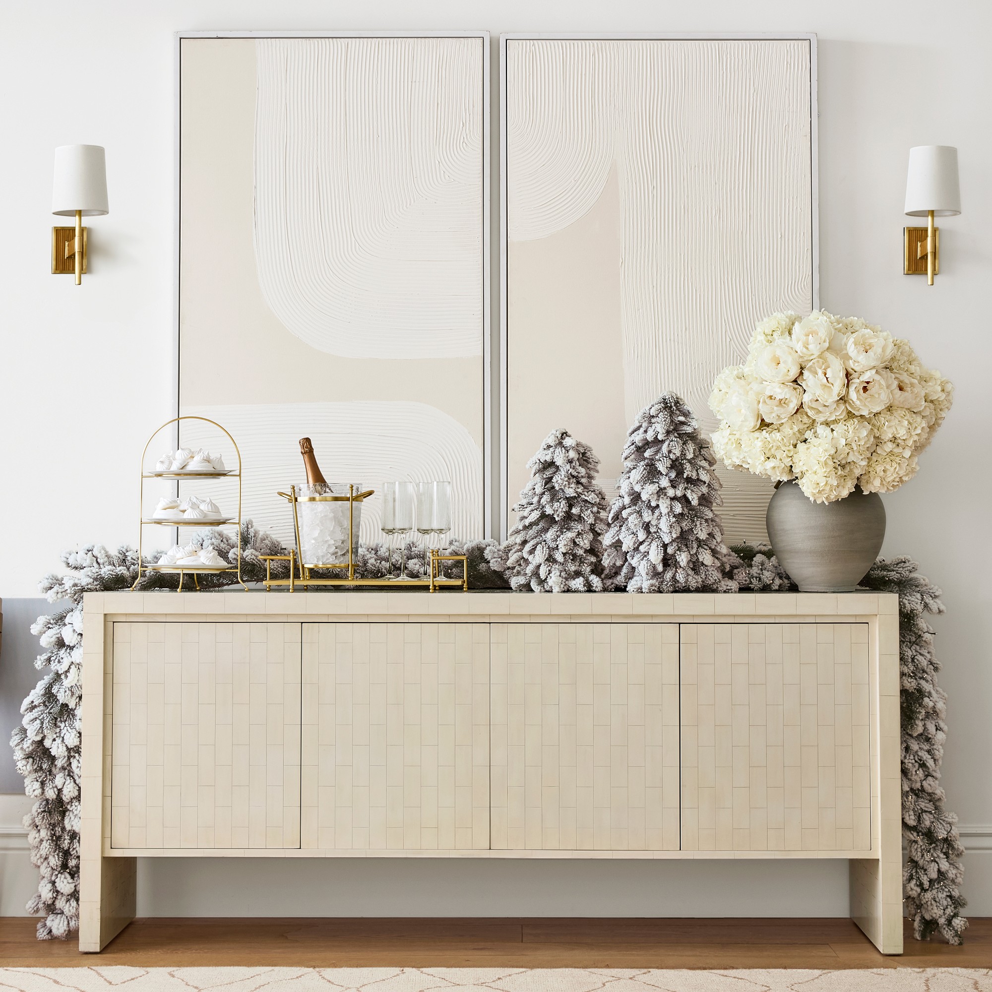 Antique Brass and Glass Tray