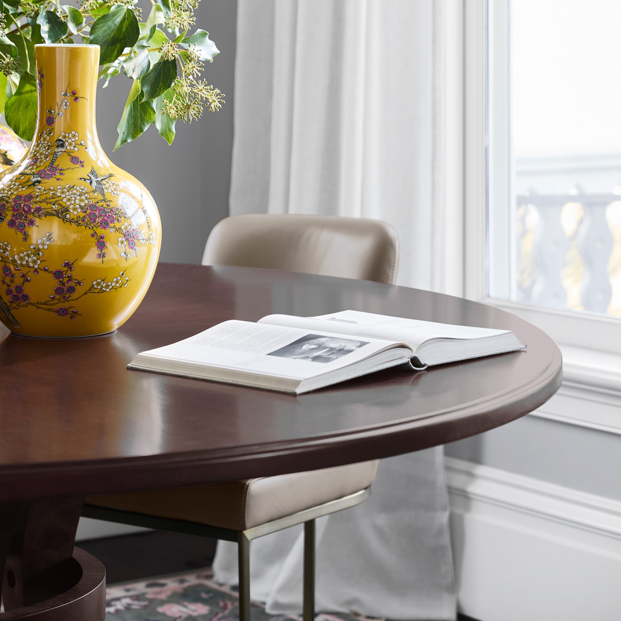 Wells Wood Round Dining Table (72)