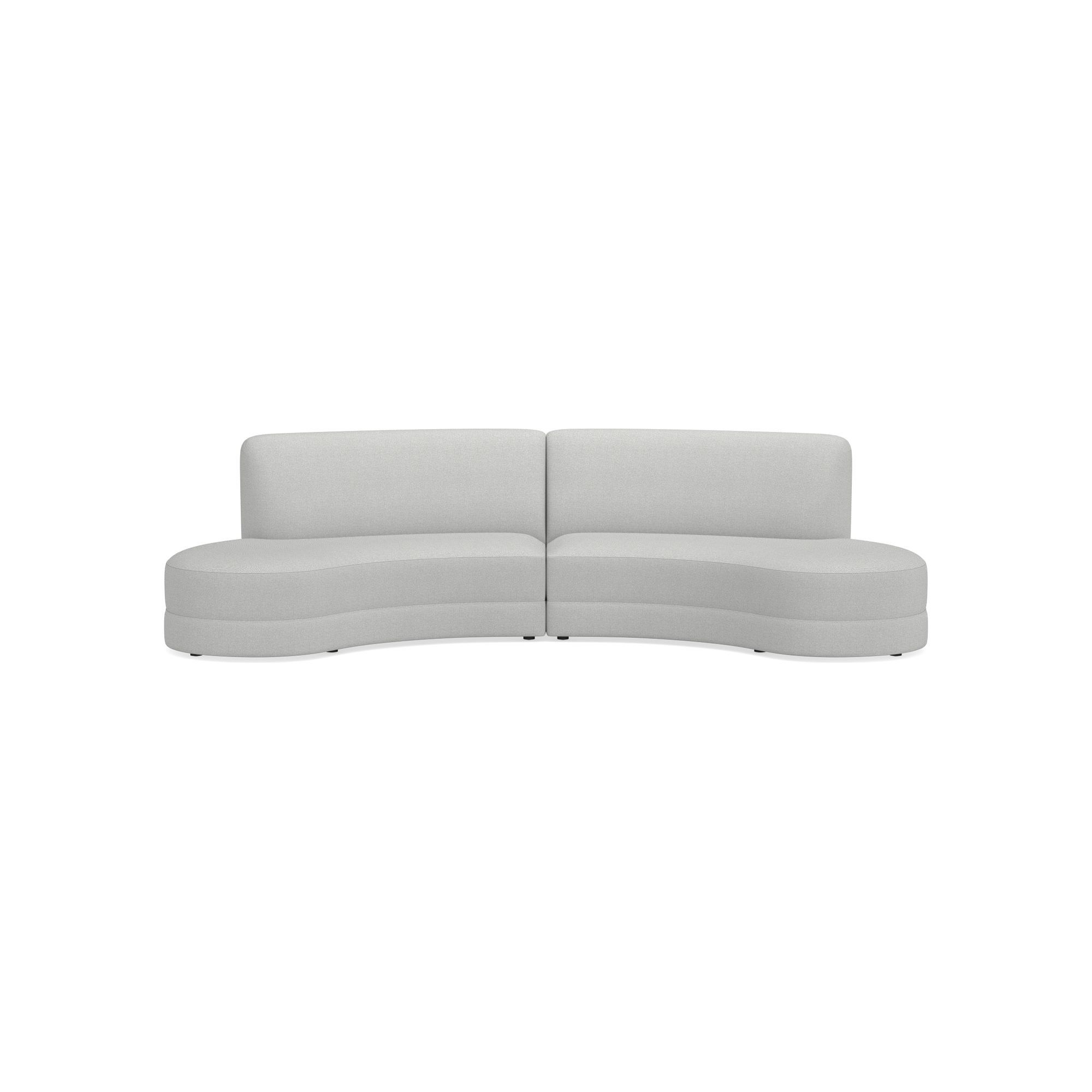 Capri 2-Piece Bumper Armless Sectional (132)