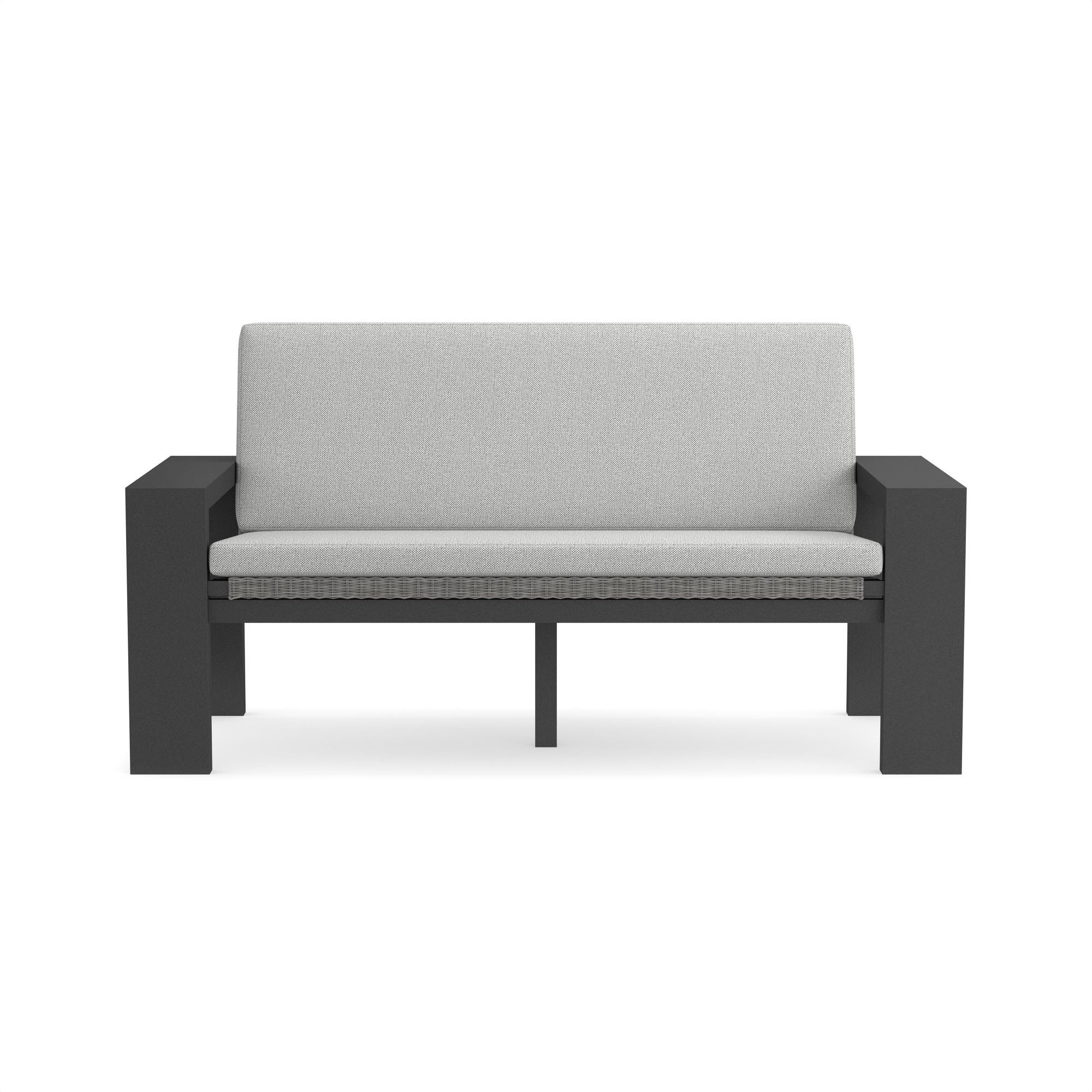 Larnaca Outdoor Metal All-Weather-Weave Loveseat Cushion