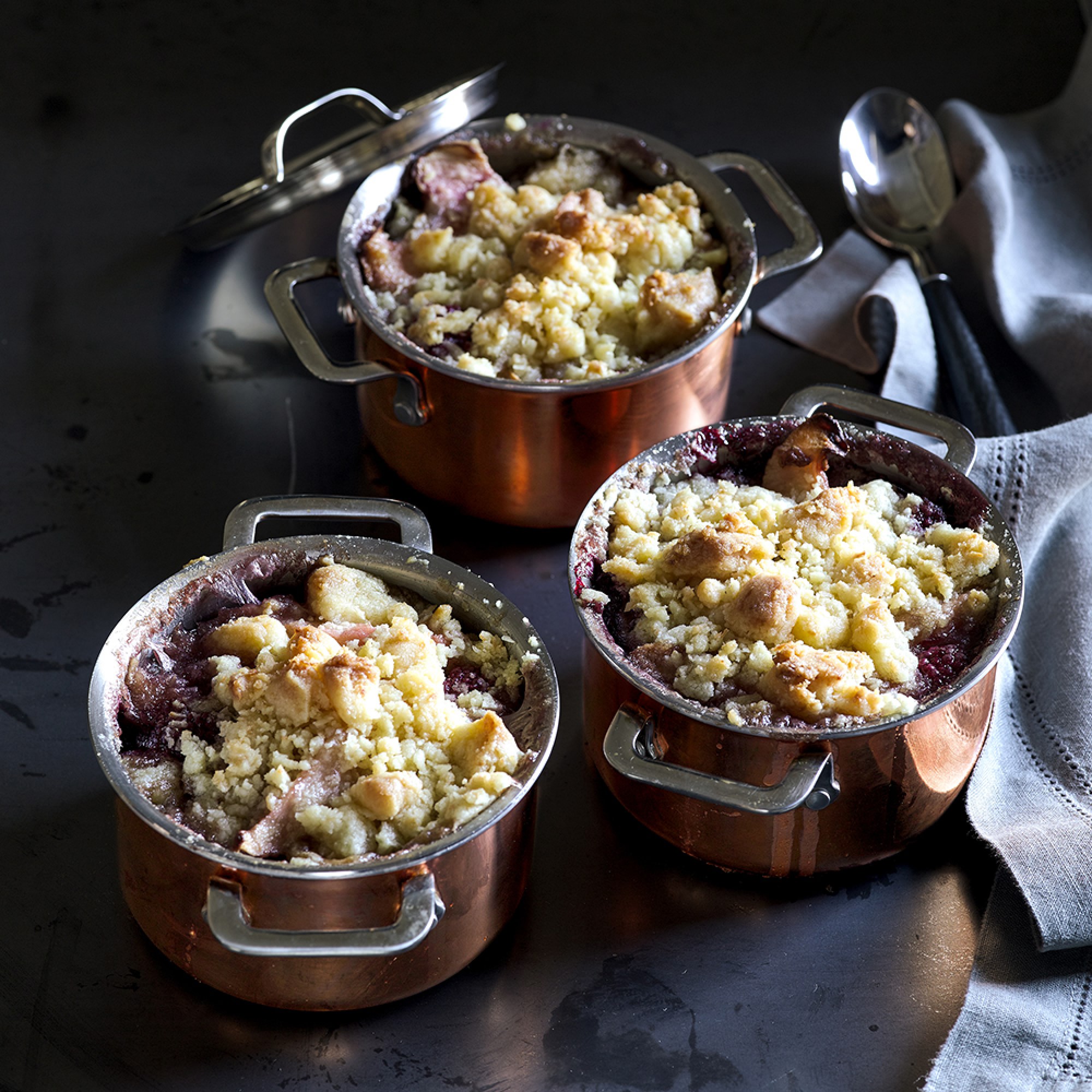 Williams Sonoma Mini Copper Cocottes, Set of 4