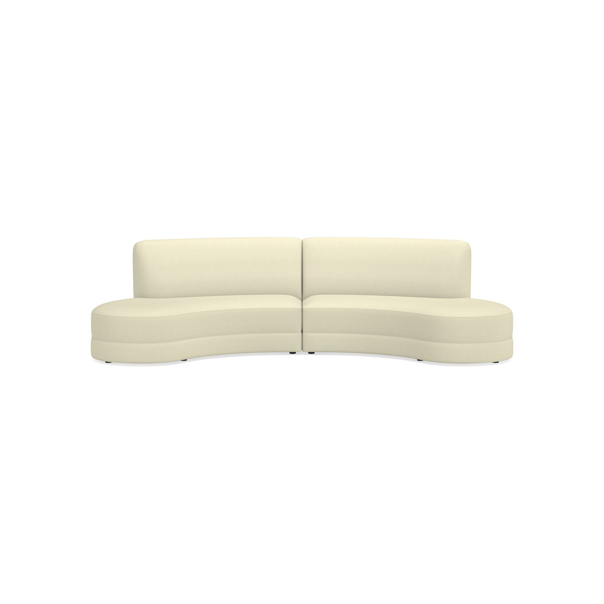 Capri 2-Piece Bumper Armless Sectional (132)