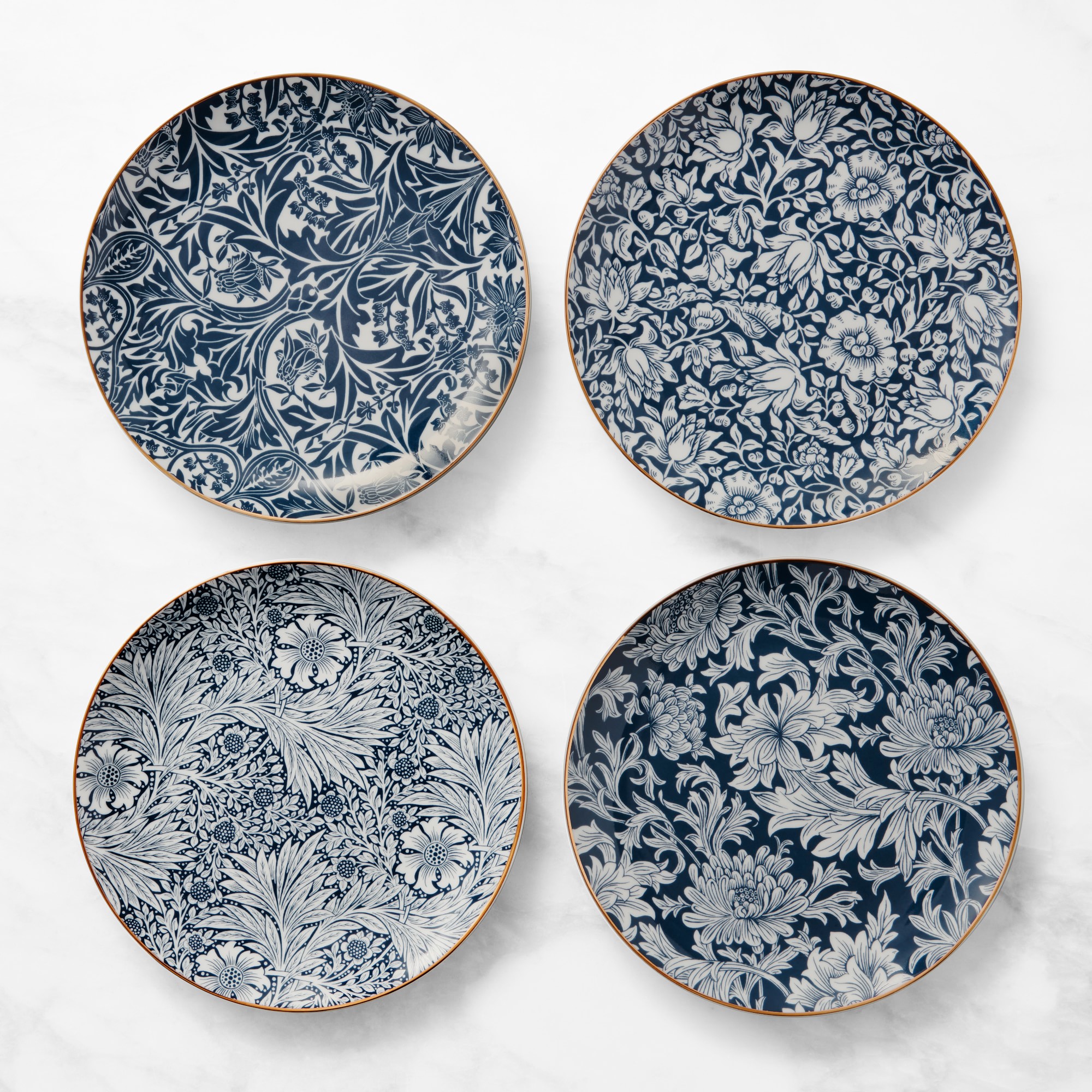 Morris & Co. x Williams Sonoma Bluebell Salad Plates, Set of 4