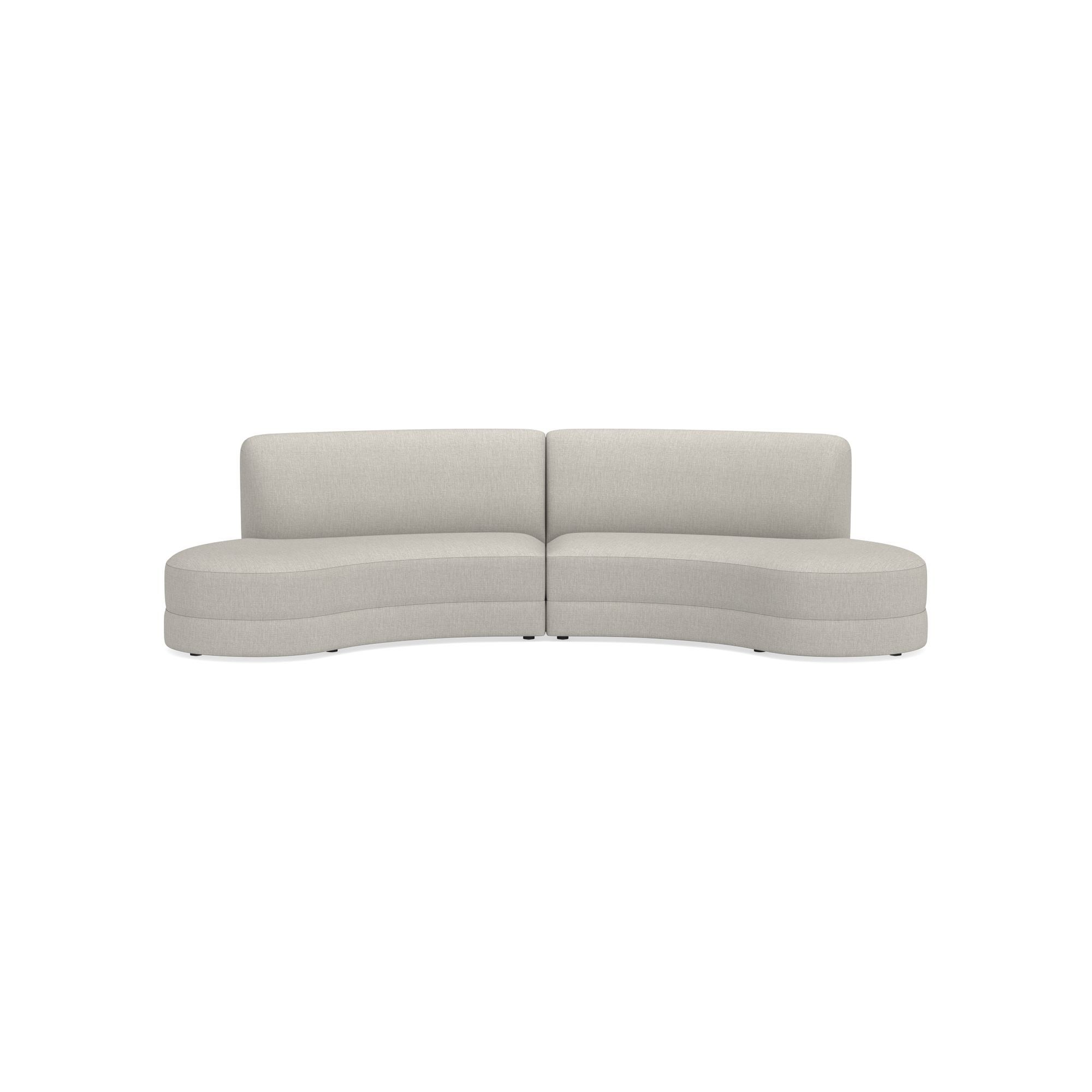 Capri 2-Piece Bumper Armless Sectional (132)