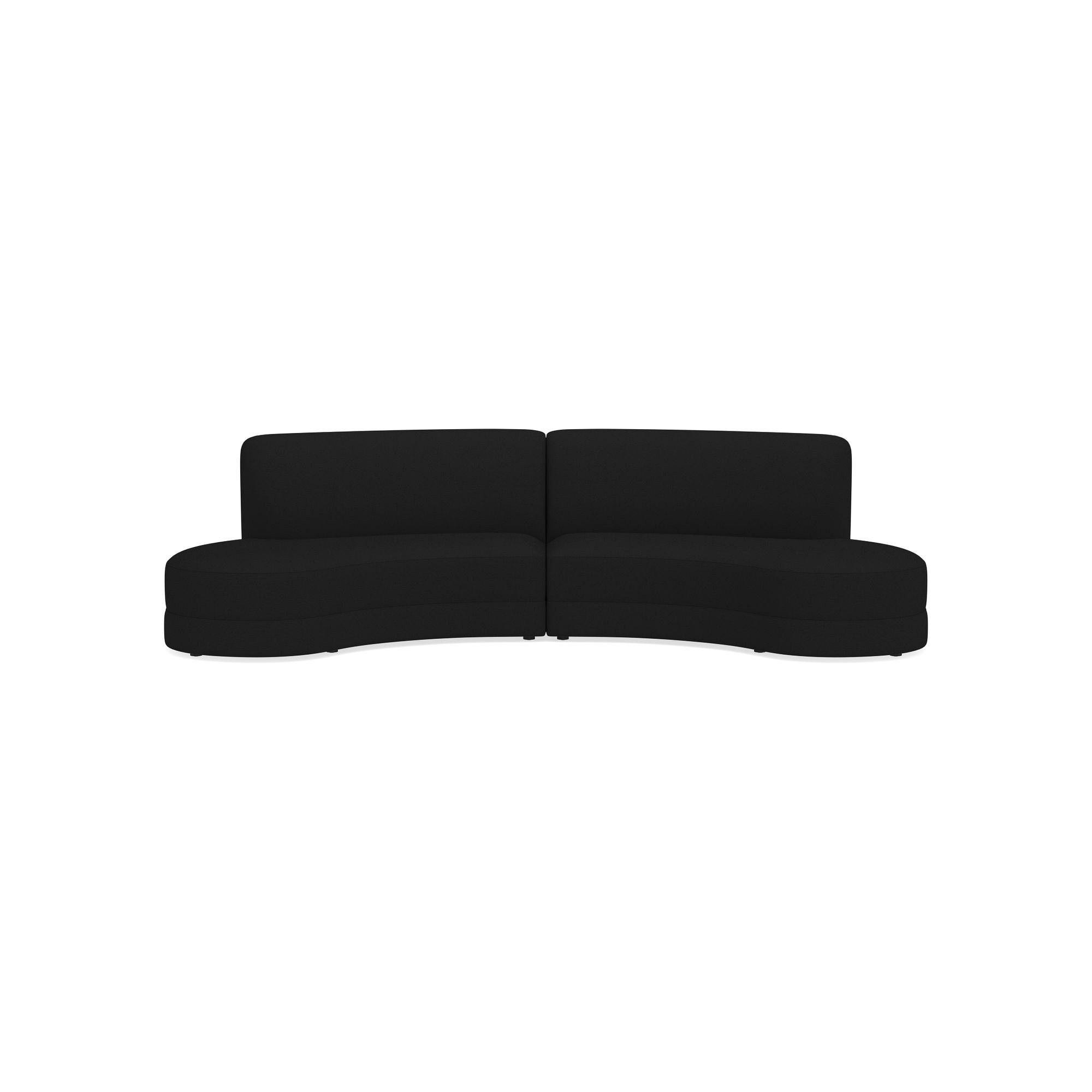 Capri 2-Piece Bumper Armless Sectional (132)