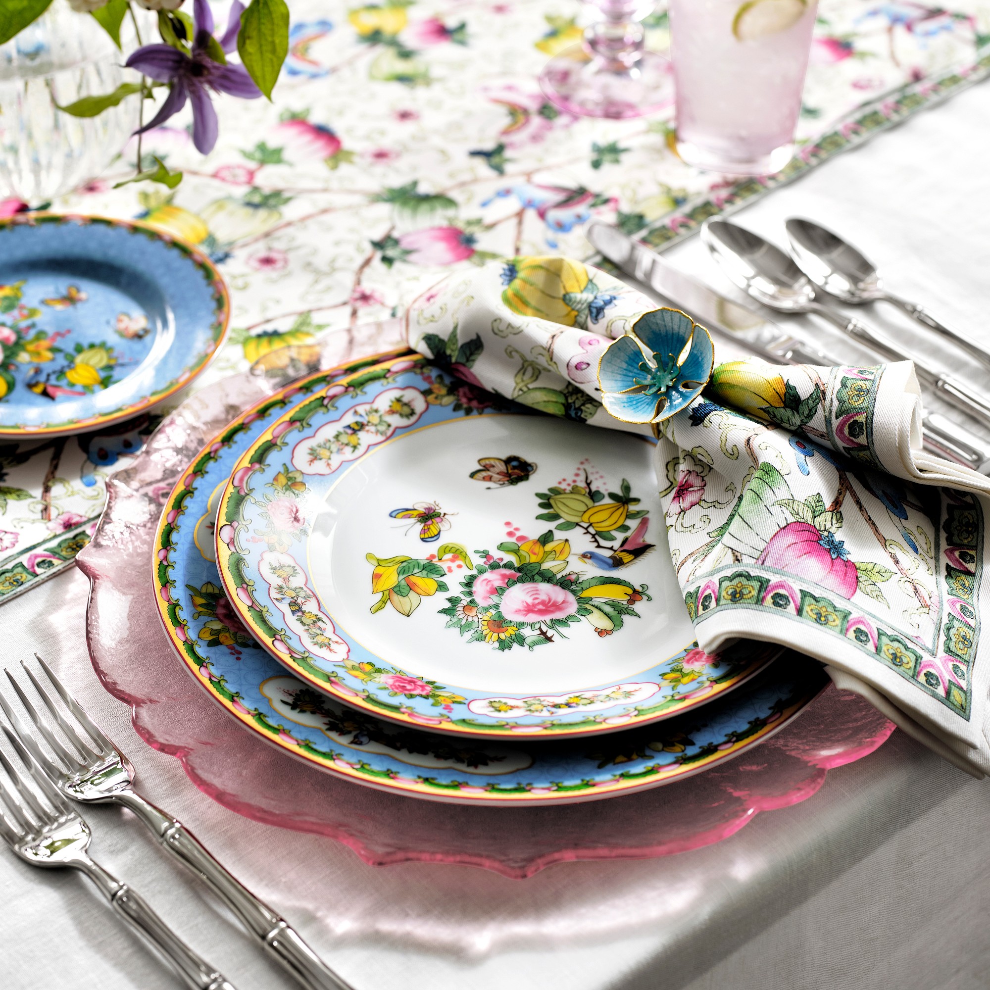 Famille Rose Salad Plates