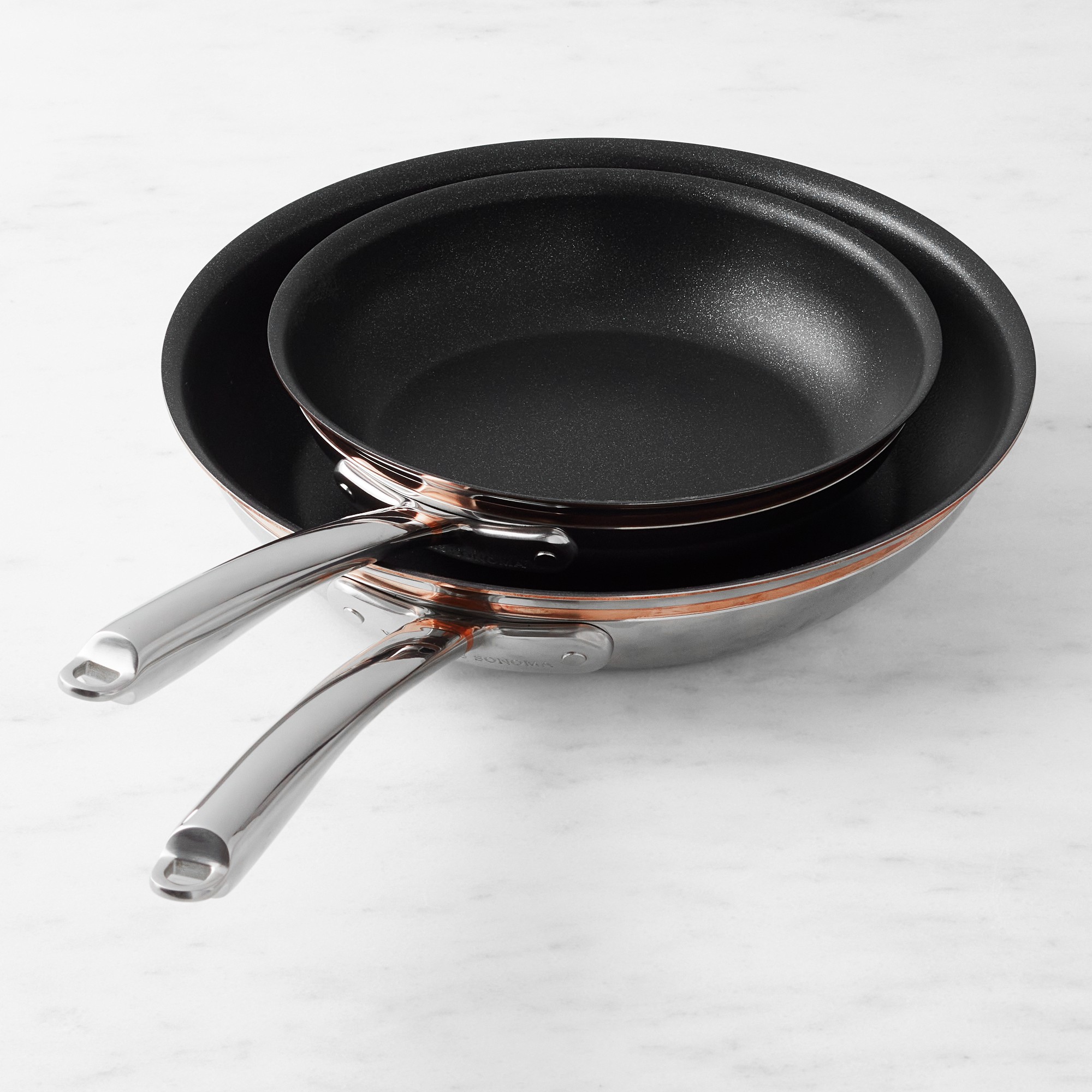 Williams Sonoma Signature Thermo-Clad™ Copper Pro Nonstick Fry Set, 8 & 10
