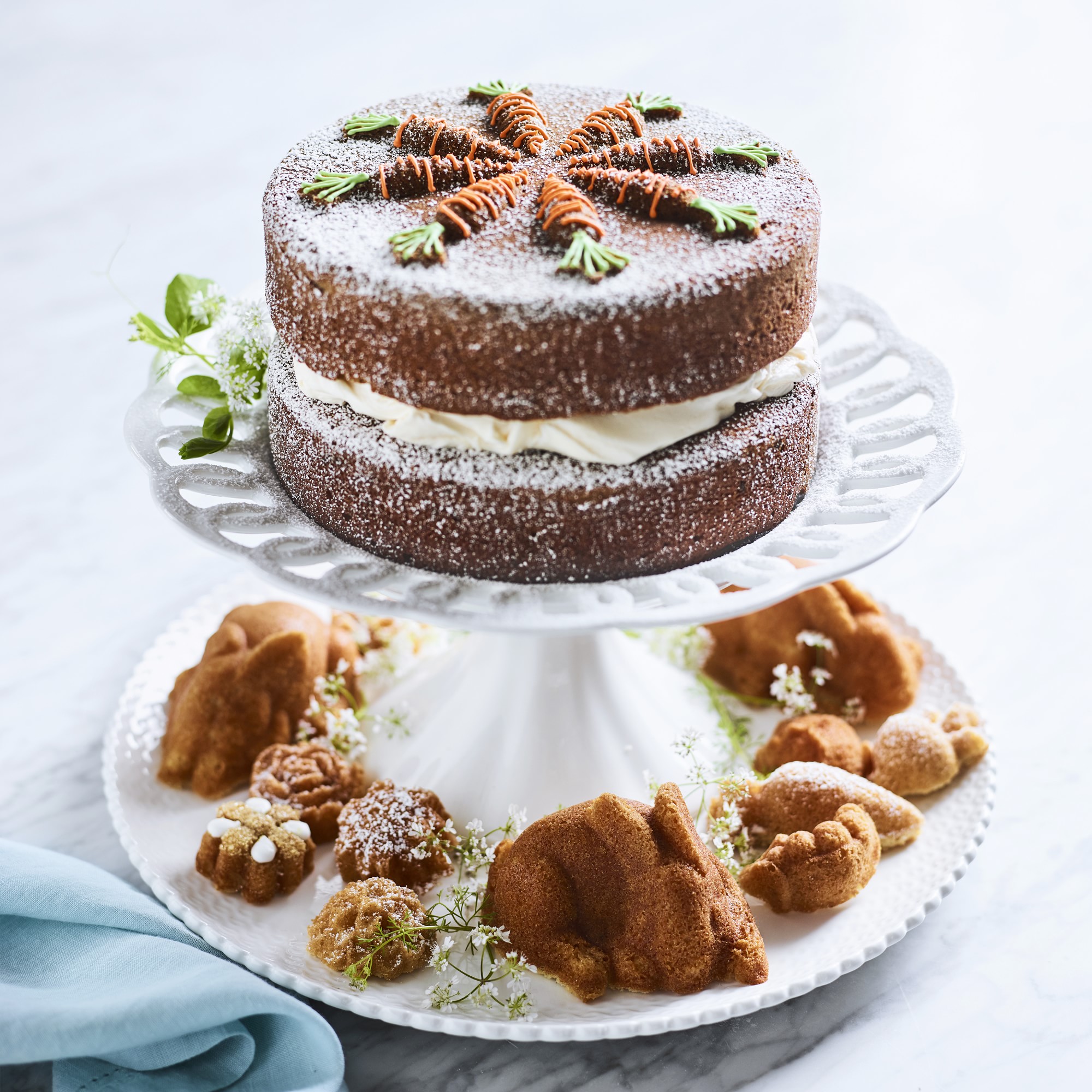 Nordic Ware Nonstick Cast Aluminum Mini Bunny Cakelet Pan