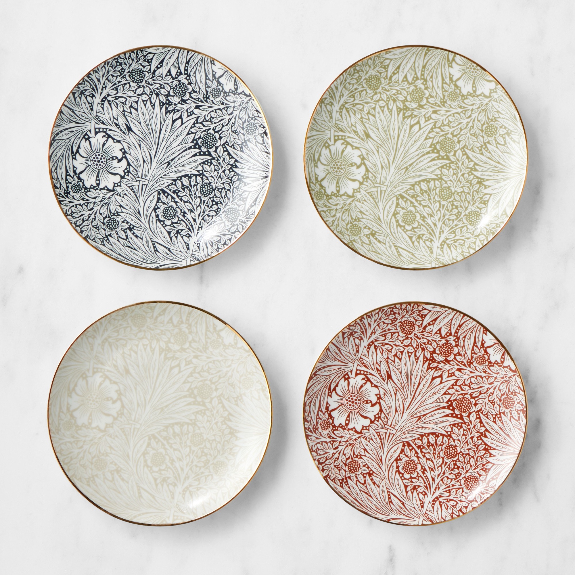 Morris & Co. x Williams Sonoma Bluebell Appetizer Plates, Set of 4