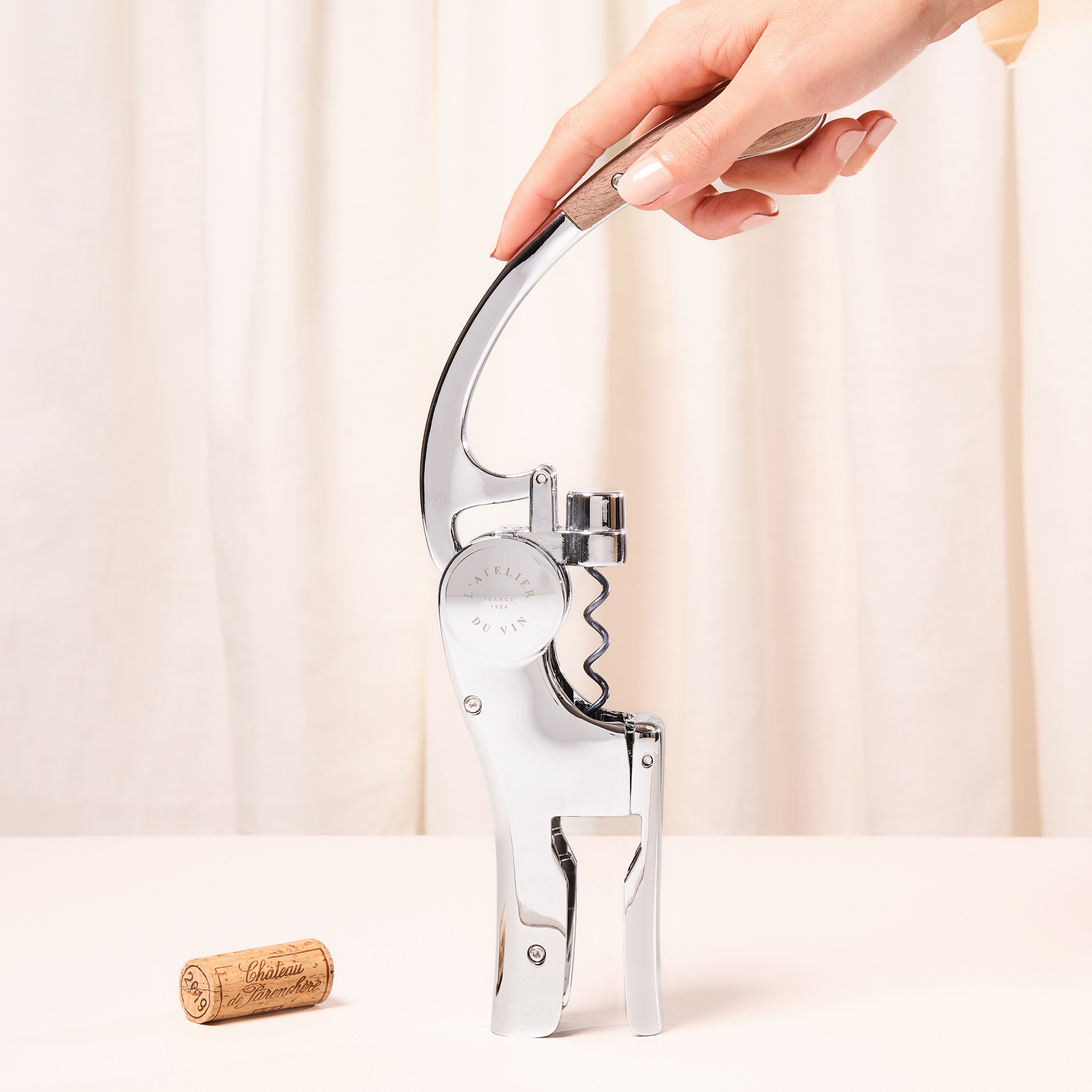 L'Atelier Du Vin Oeno Motion Wood and Chrome Corkscrew
