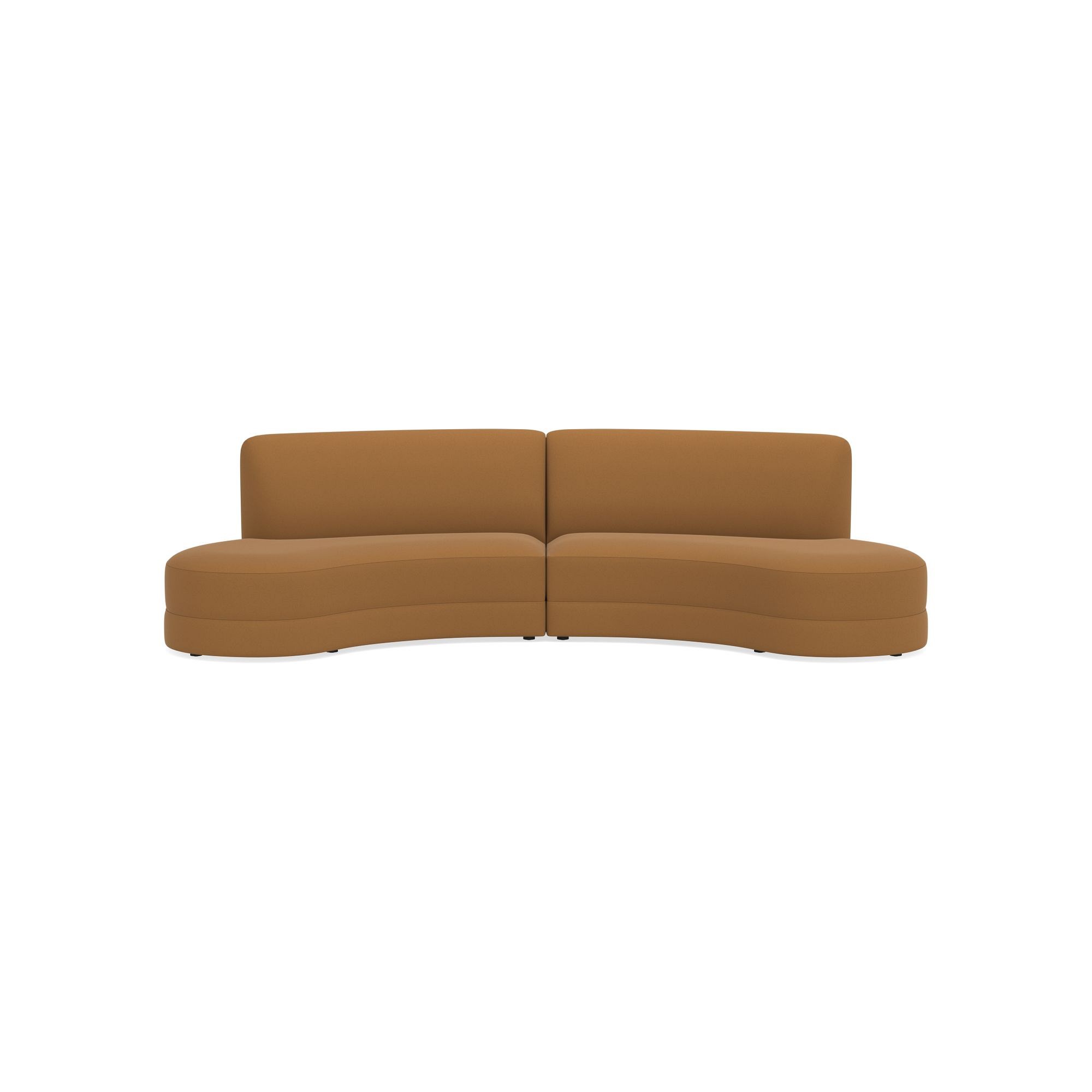 Capri 2-Piece Bumper Armless Sectional (132)