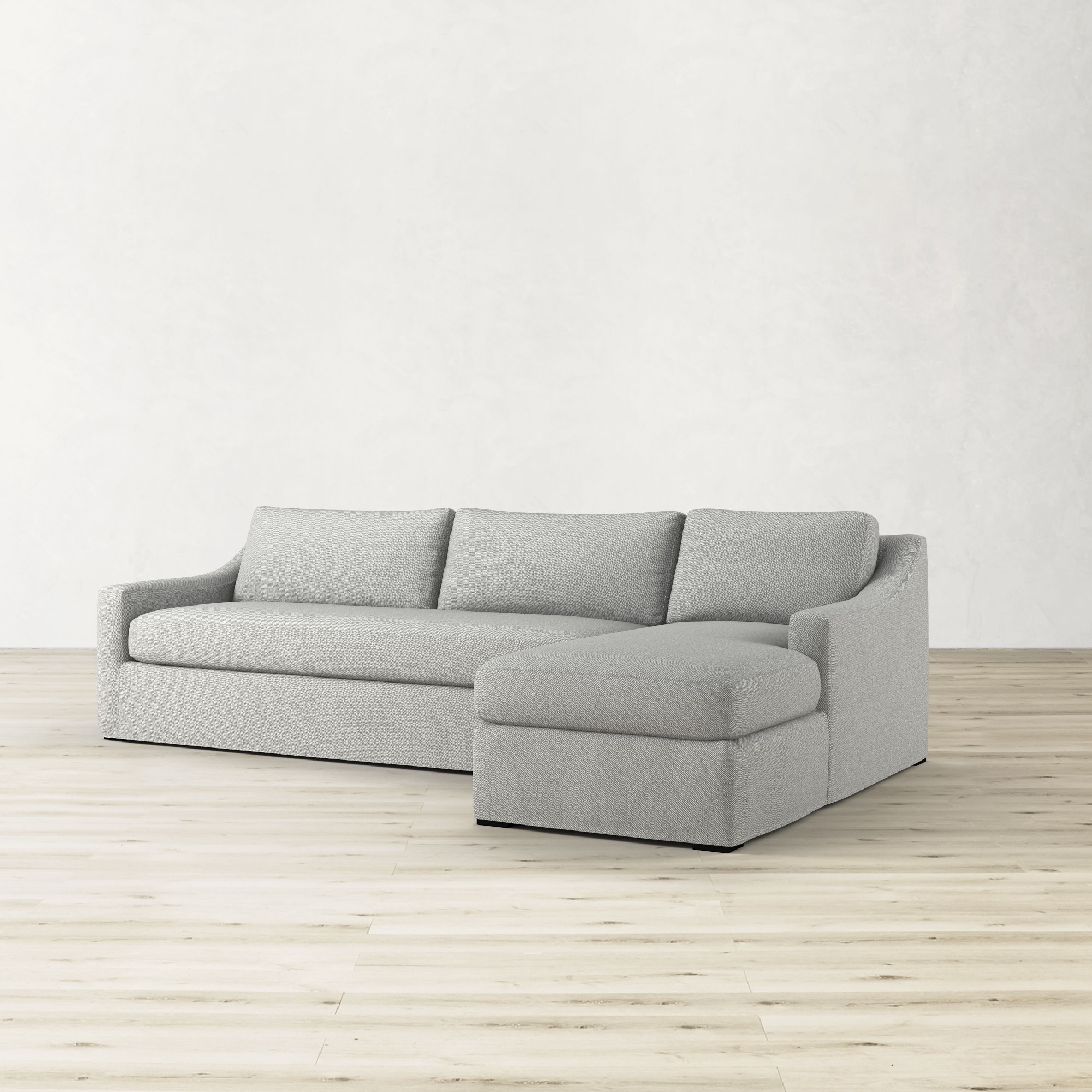 Ghent Slope Arm Slipcovered 2-Piece L-Shape Sofa with Chaise (109)