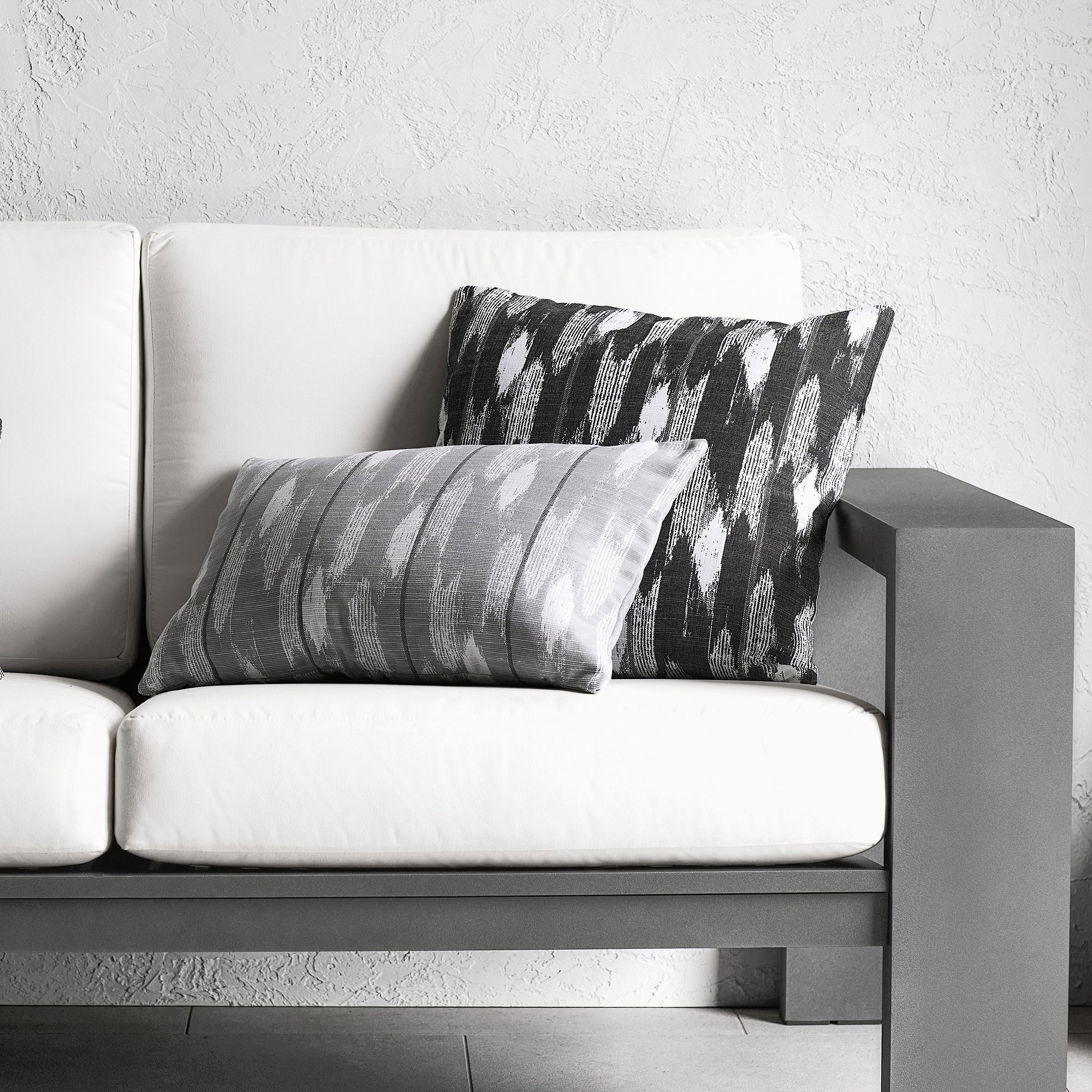 Larnaca Outdoor Slate Grey Metal Sofa (96-107)