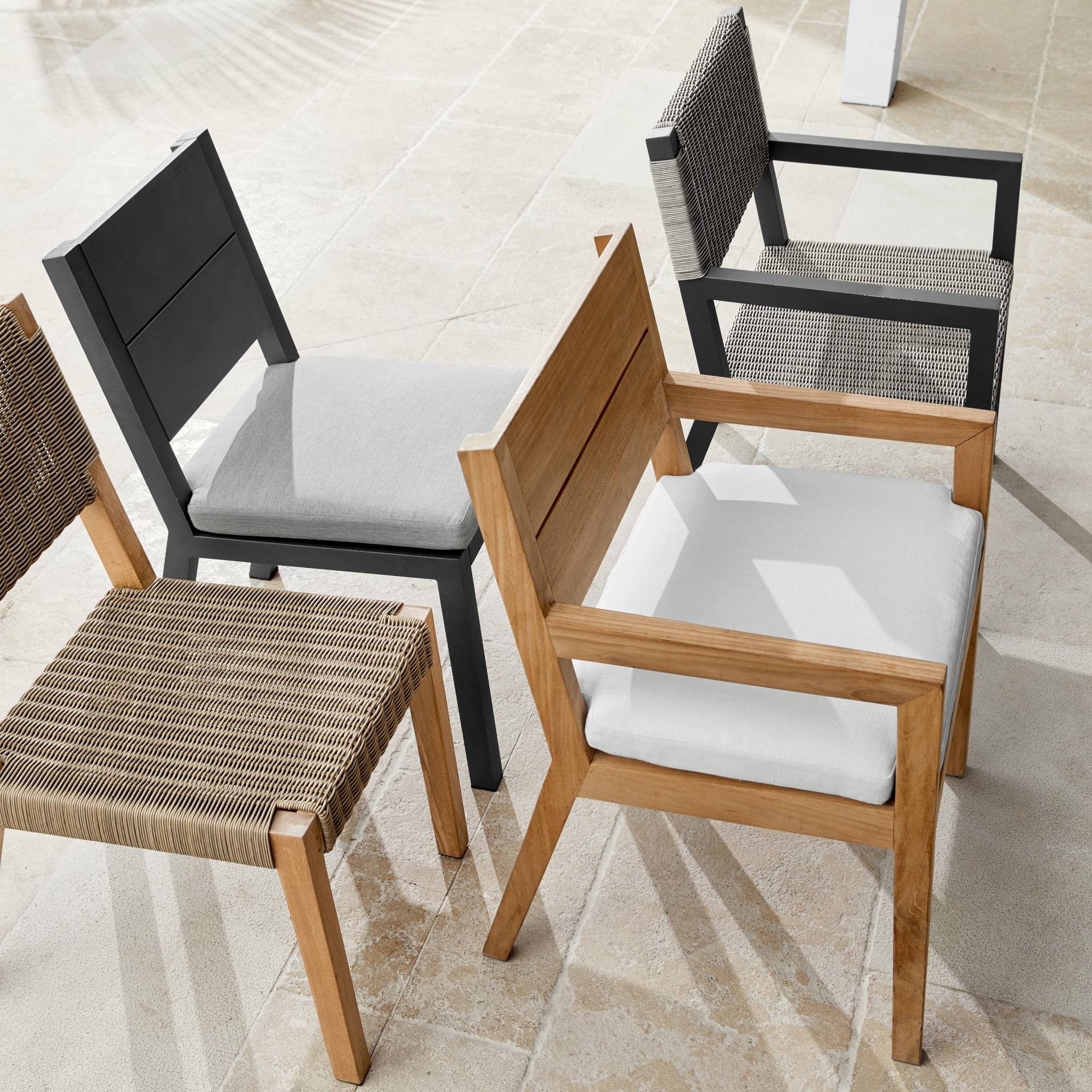 Larnaca Outdoor Metal x All-Weather Weave Dining Armchair