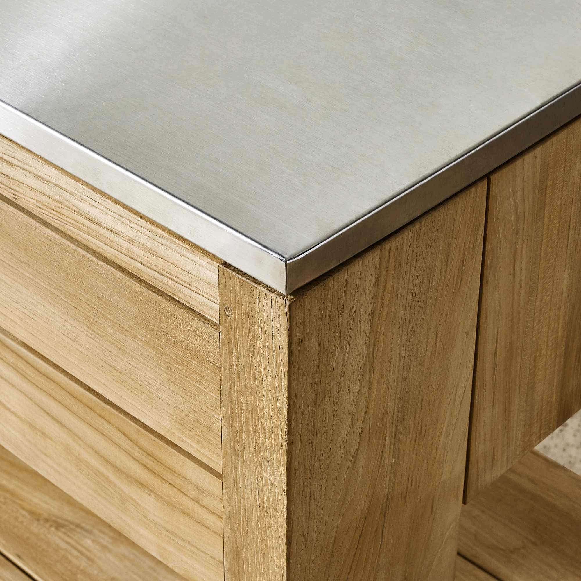 Larnaca Outdoor Teak Prep Table (58)