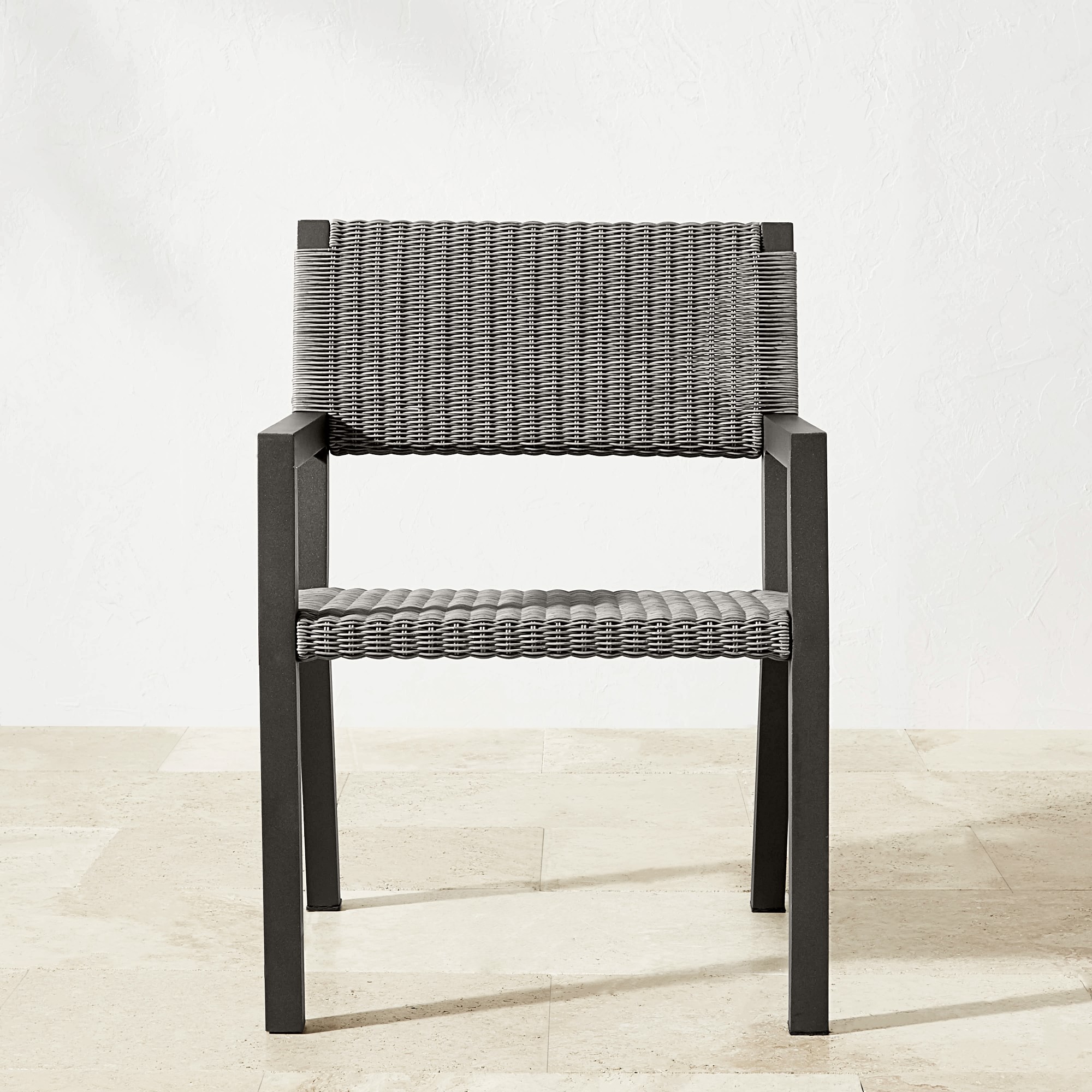 Larnaca Outdoor Metal x All-Weather Weave Dining Armchair
