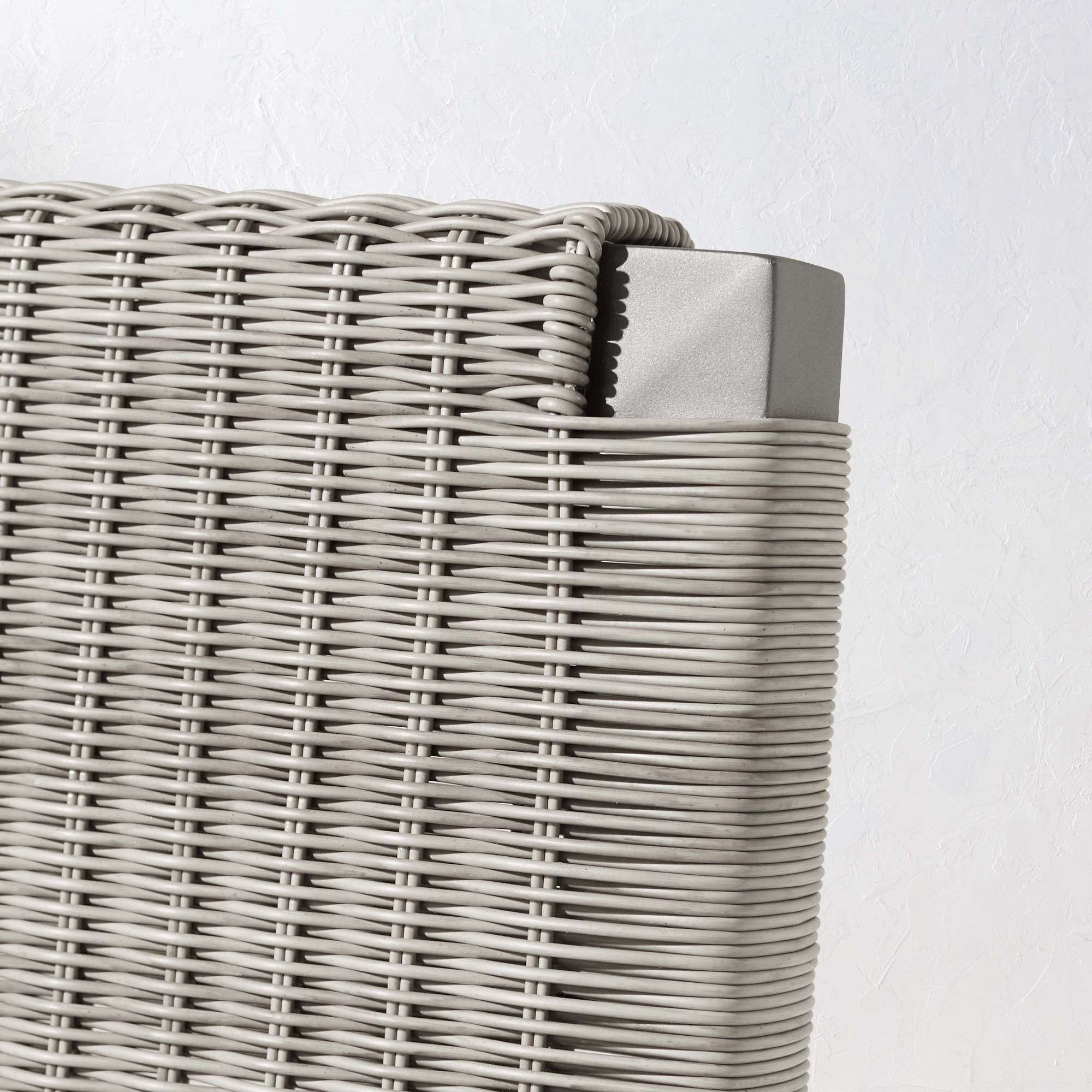 Larnaca Slate Grey Metal x All-Weather Weave Bar Stool