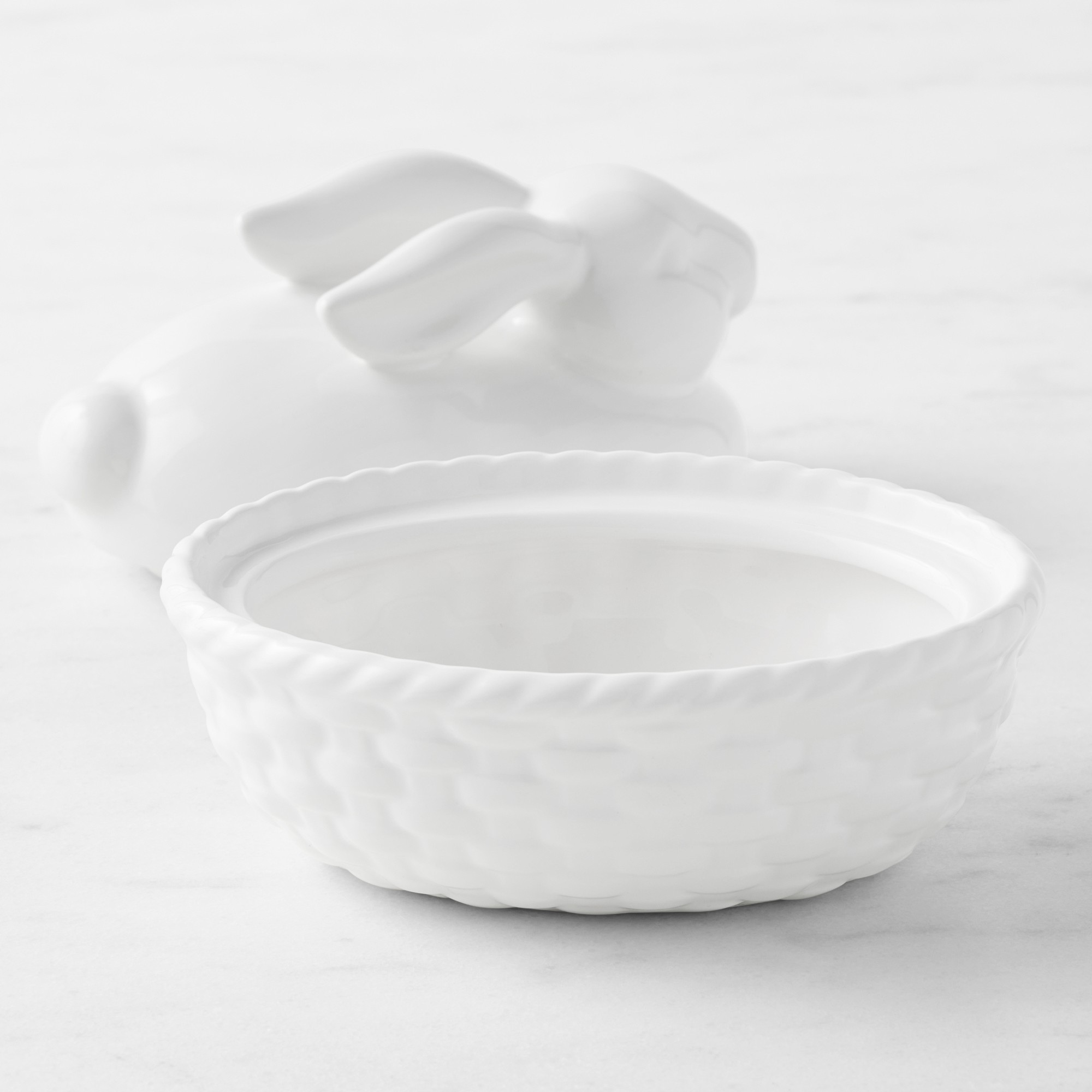 Sculptural Bunny Candy Bowl with Lid