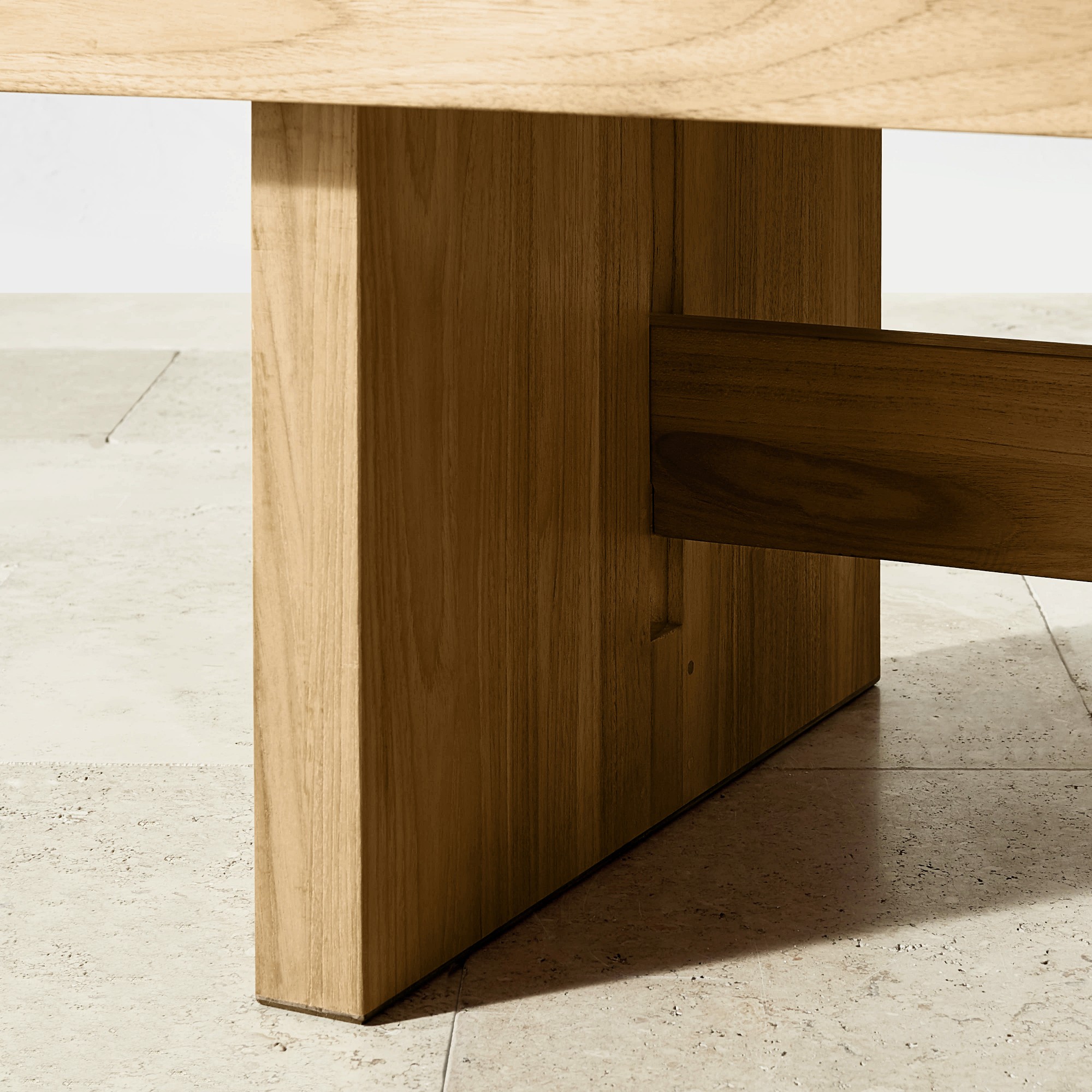 San Clemente Natural Teak Outdoor Rectangle Coffee Table (60)