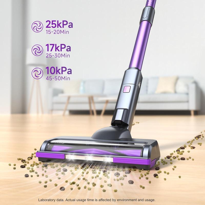 BlackFriday Lubluelu-Cordless Self-Standing Vacuum Cleaner, 25KPa leistungsstarke Saugkraft, 220W Stick Hoover für Tierhaare, Hartböden und Teppiche, 450 ml Mülleimer