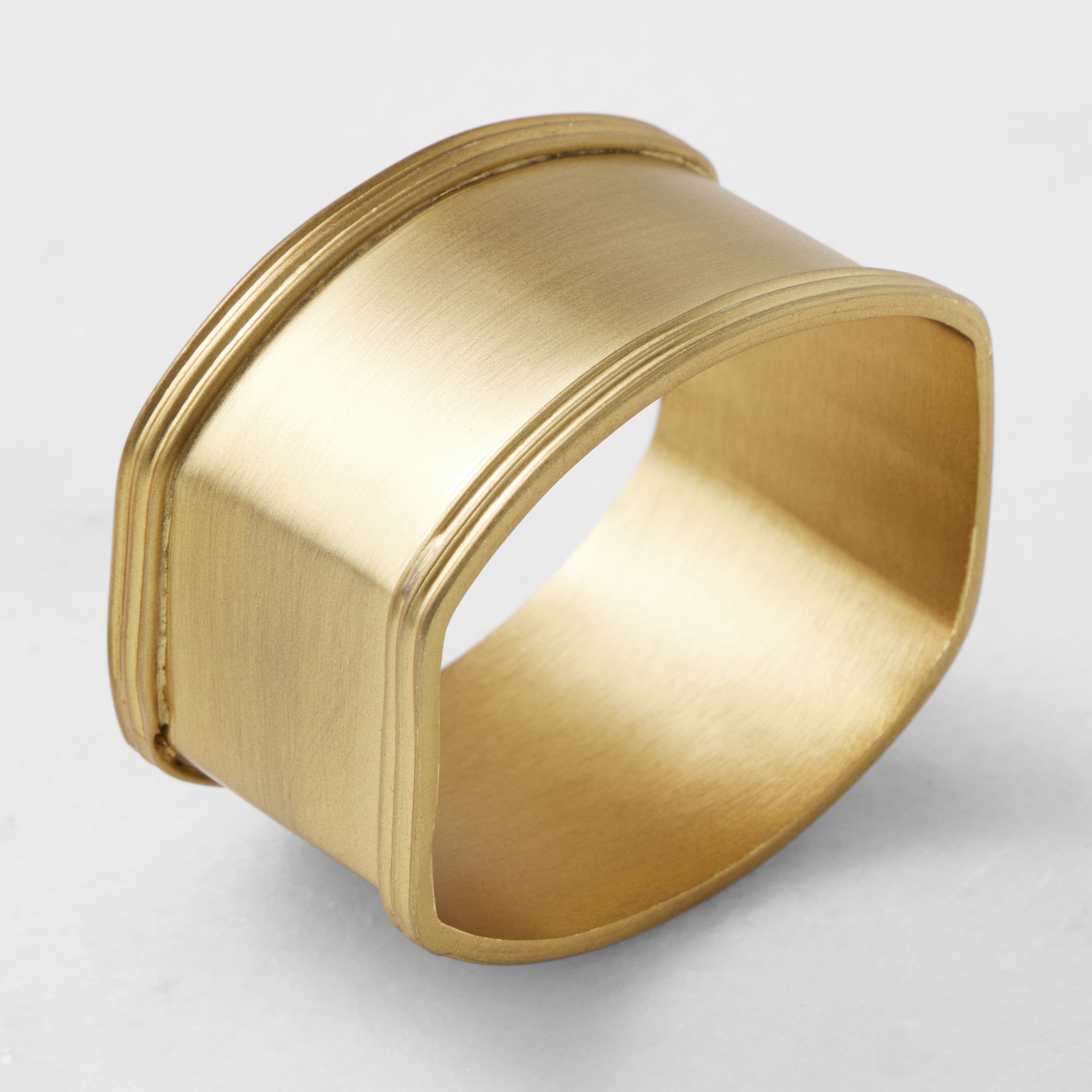 Presidio Antique Brass Napkin Rings, Set of 4