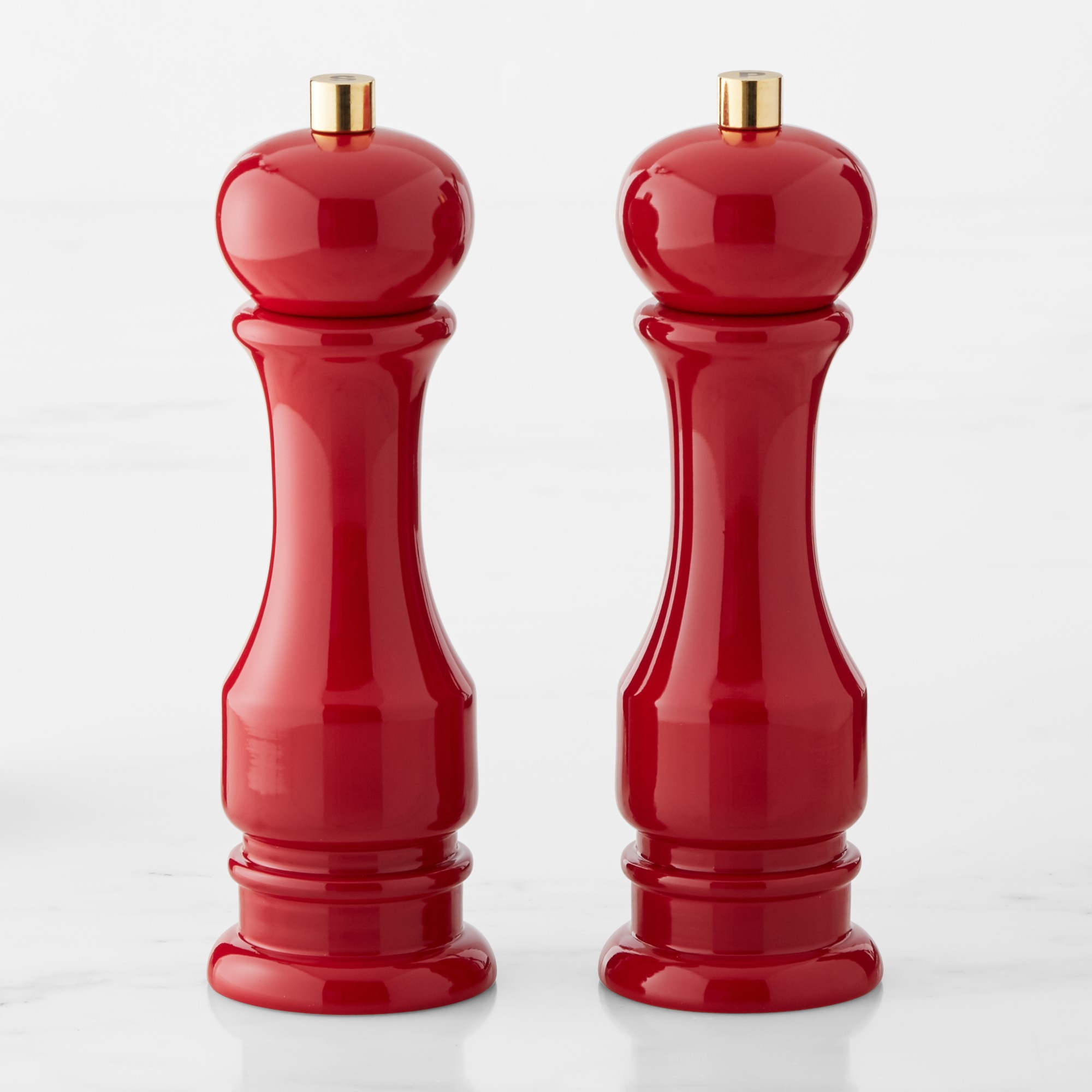 Williams Sonoma Traditional Salt & Pepper Mills Set, Red