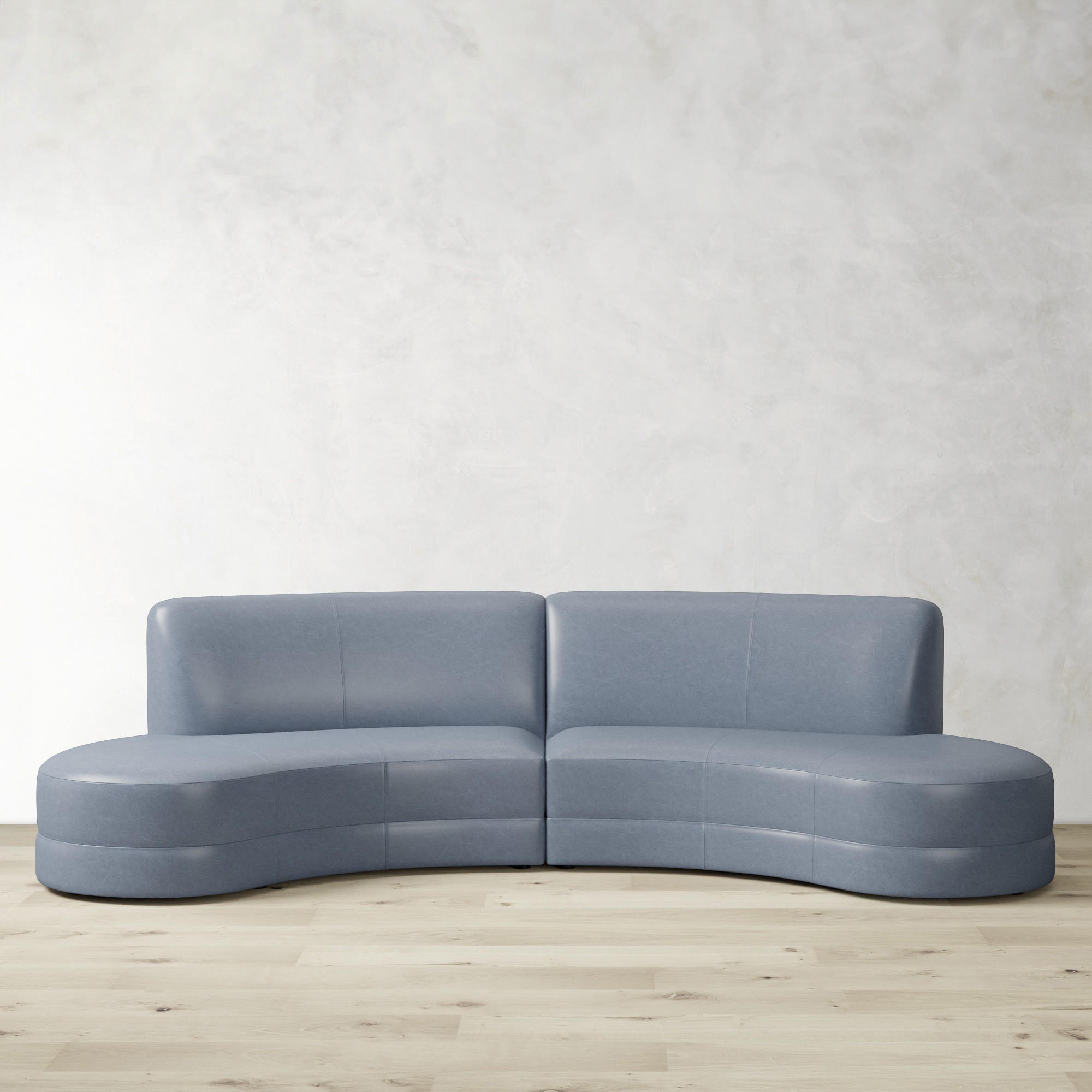 Capri 2-Piece Bumper Armless Sectional (132)