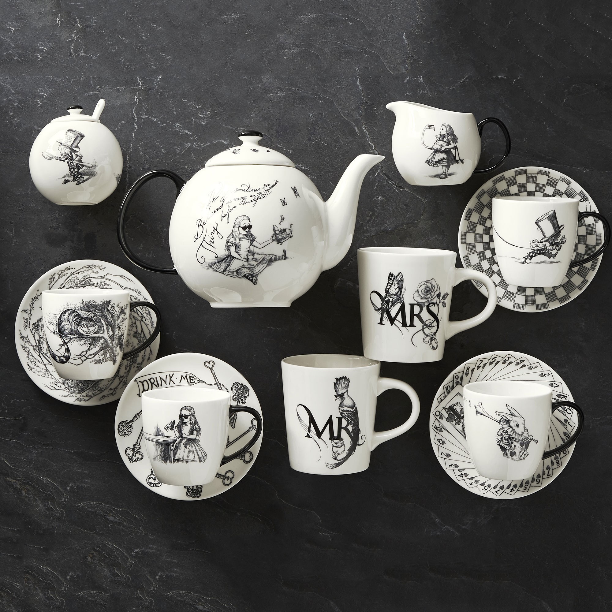 Rory Dobner x Williams Sonoma Alice's Adventures In Wonderland Tea Pot
