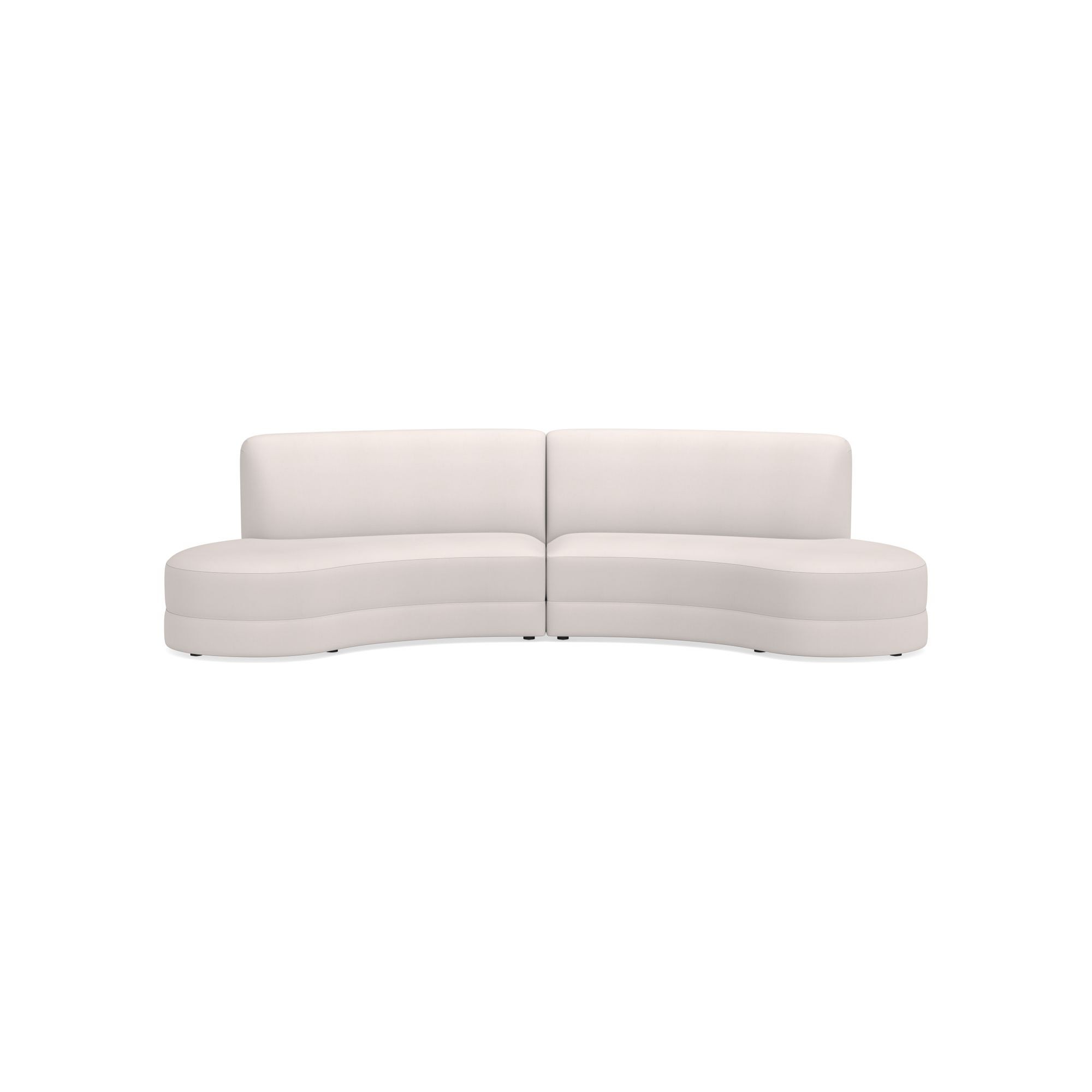 Capri 2-Piece Bumper Armless Sectional (132)