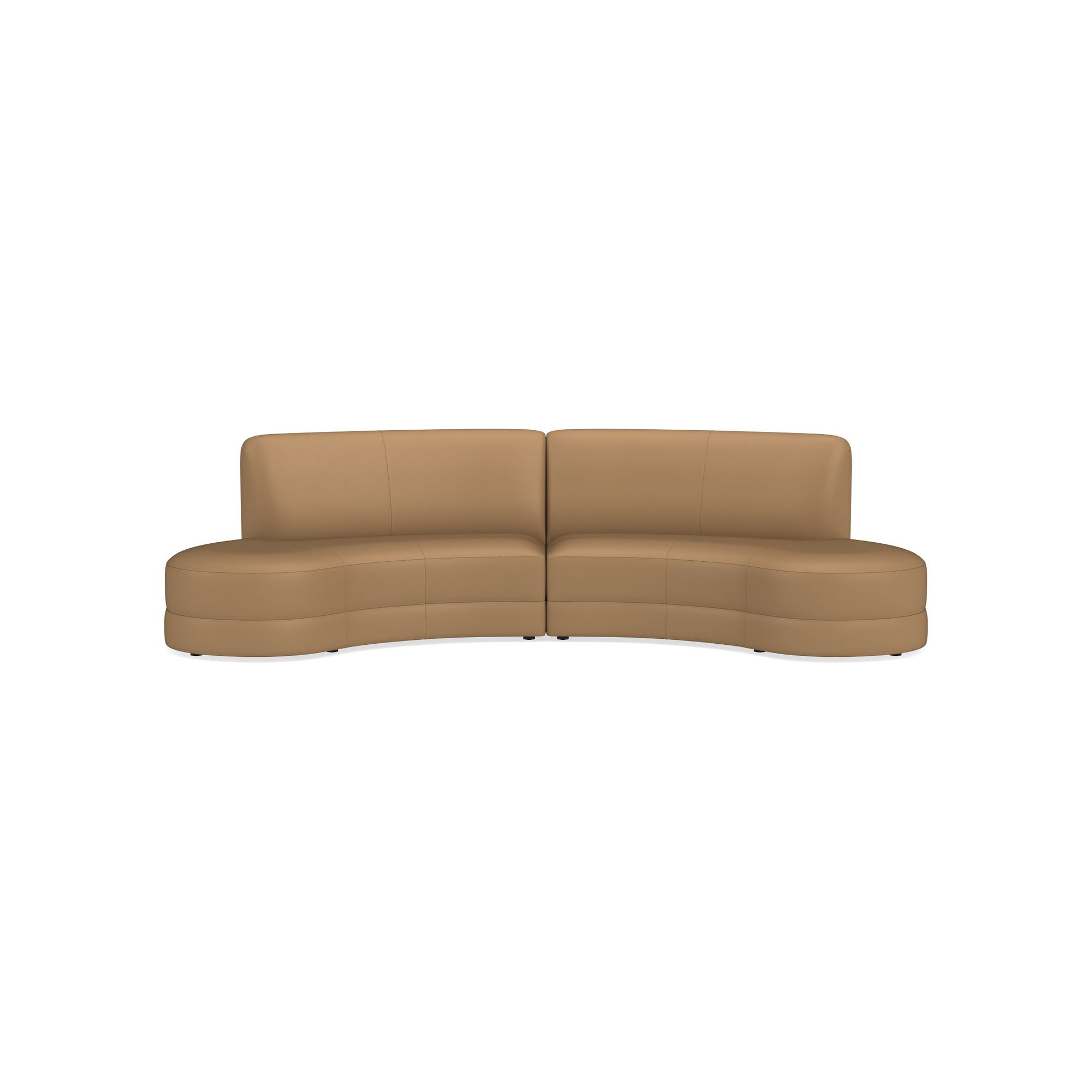 Capri 2-Piece Bumper Armless Sectional (132)