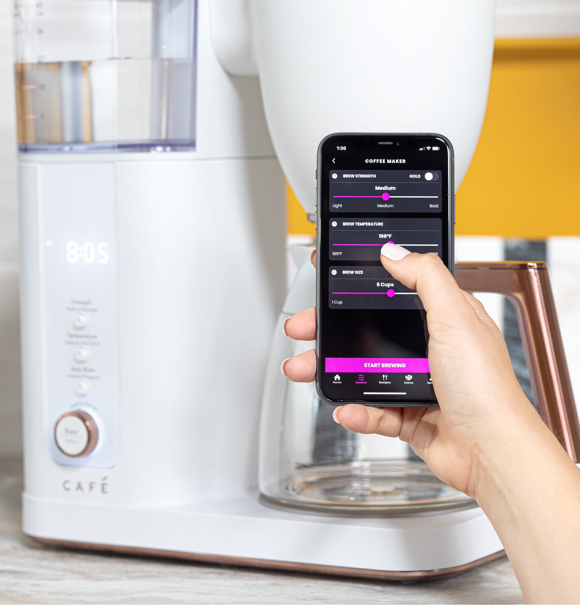 Café™ Specialty Drip Coffee Maker with Glass Carafe