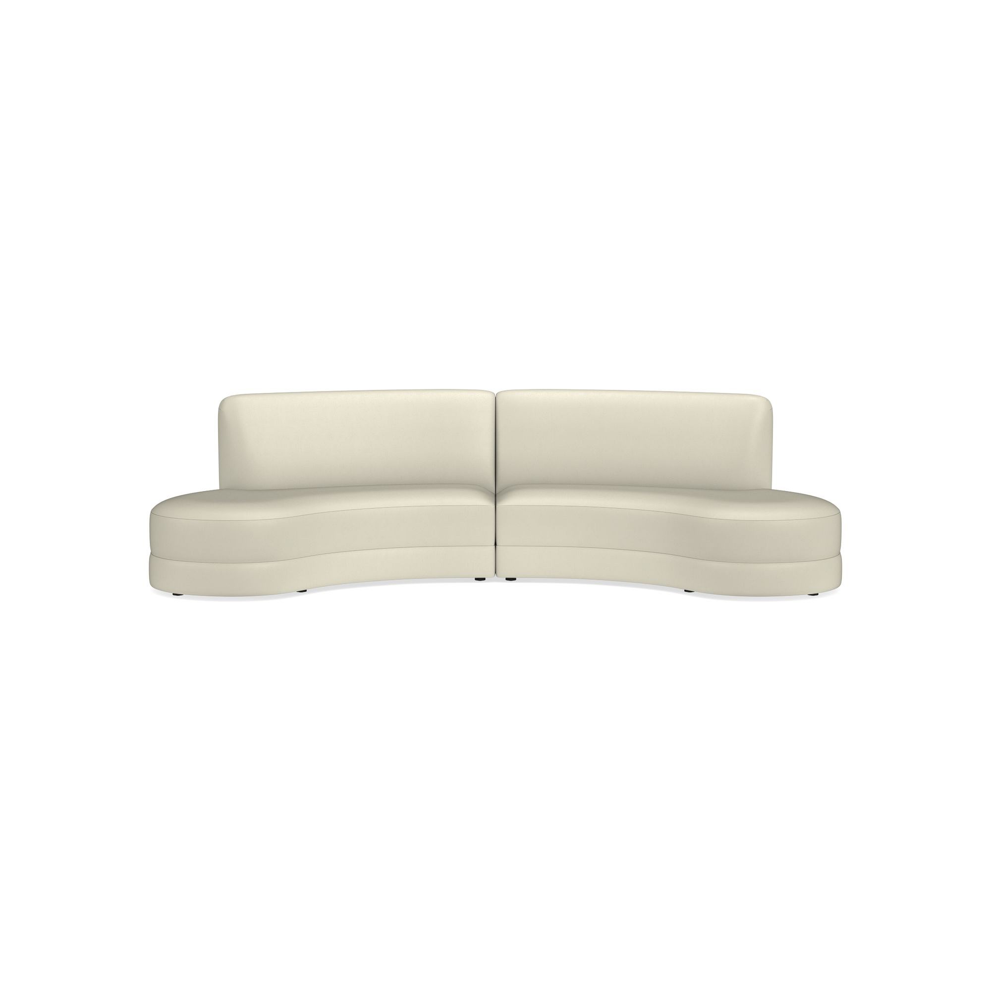 Capri 2-Piece Bumper Armless Sectional (132)