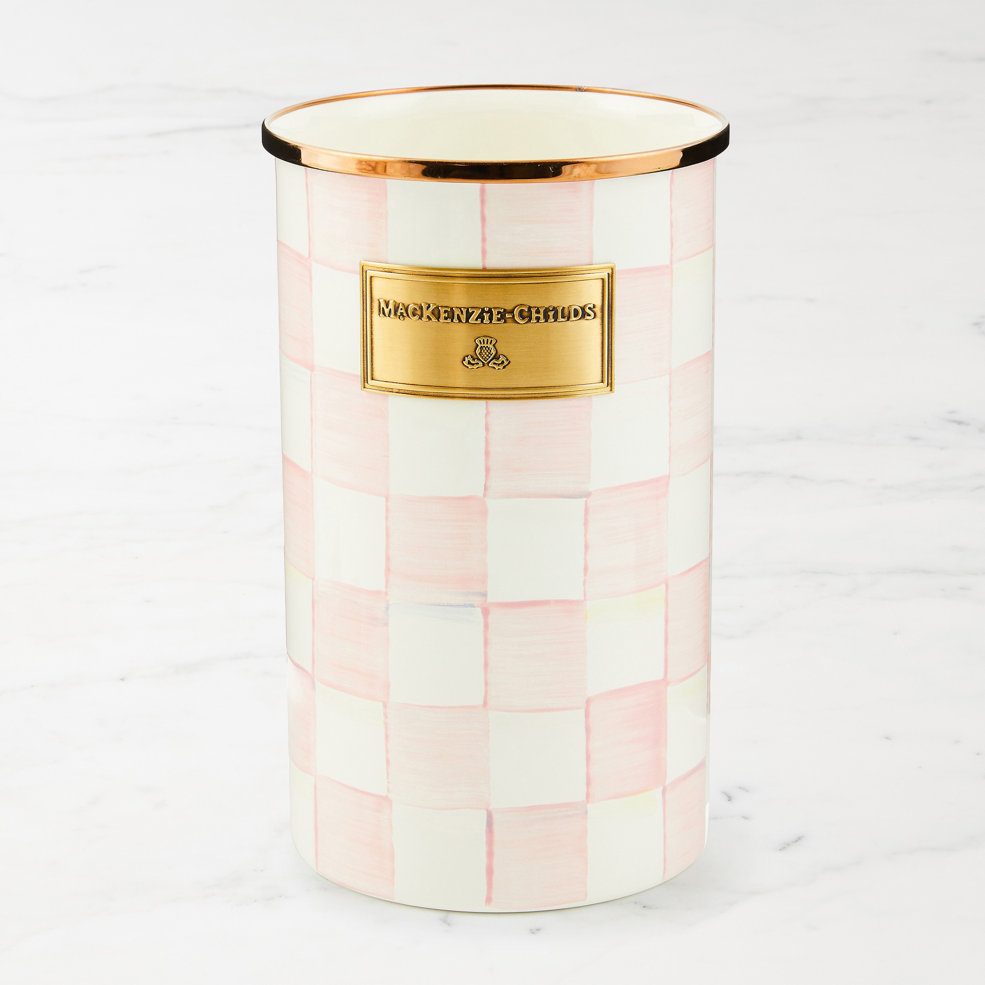 MacKenzie-Childs Rosy Check Utensil Holder