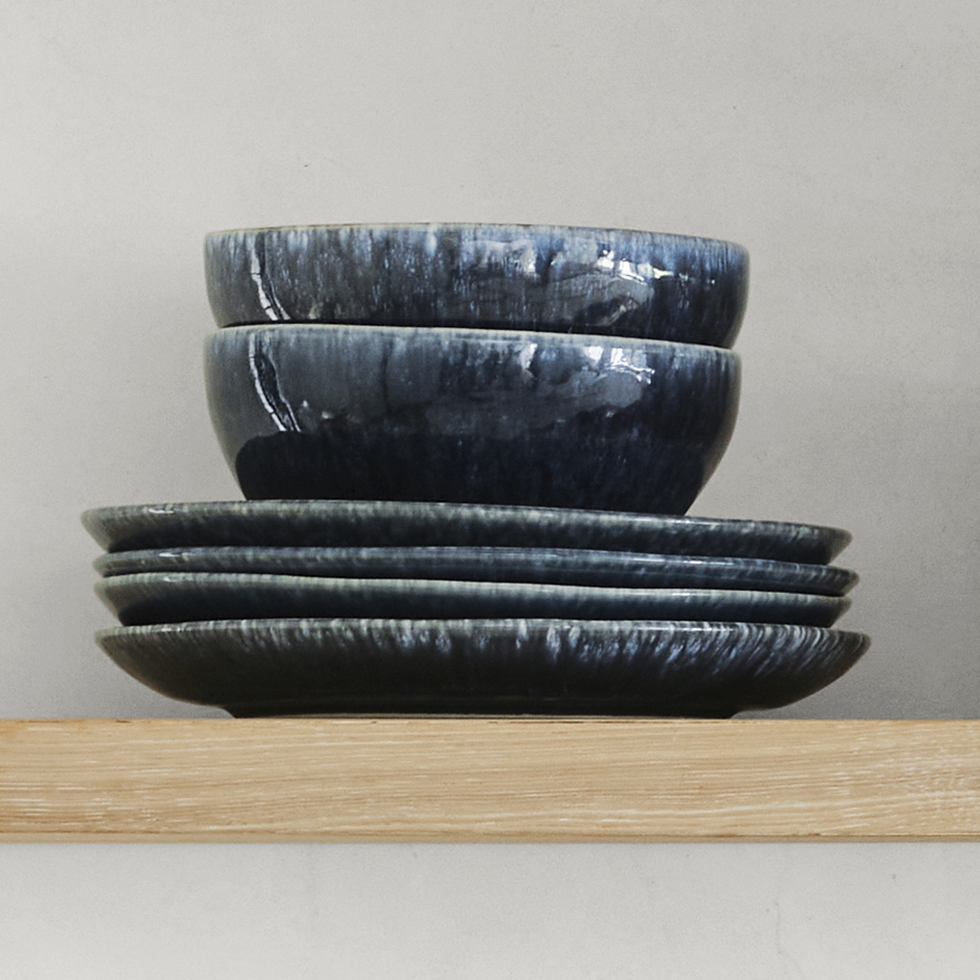 Cyprus Reactive Glaze Cereal Bowls