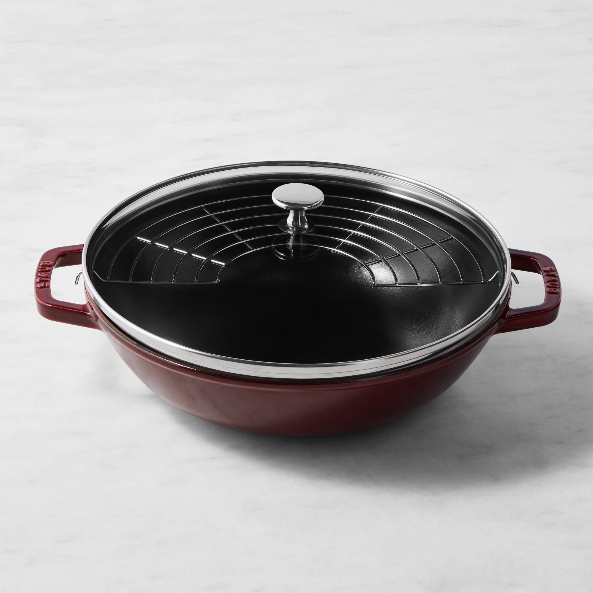 Staub Enameled Cast Iron Perfect Pan Wok, 12