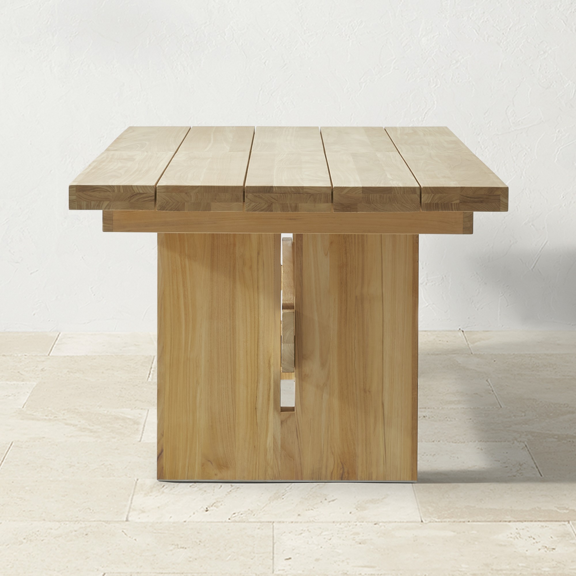 San Clemente Outdoor Natural Teak Rectangular Dining Table (84)