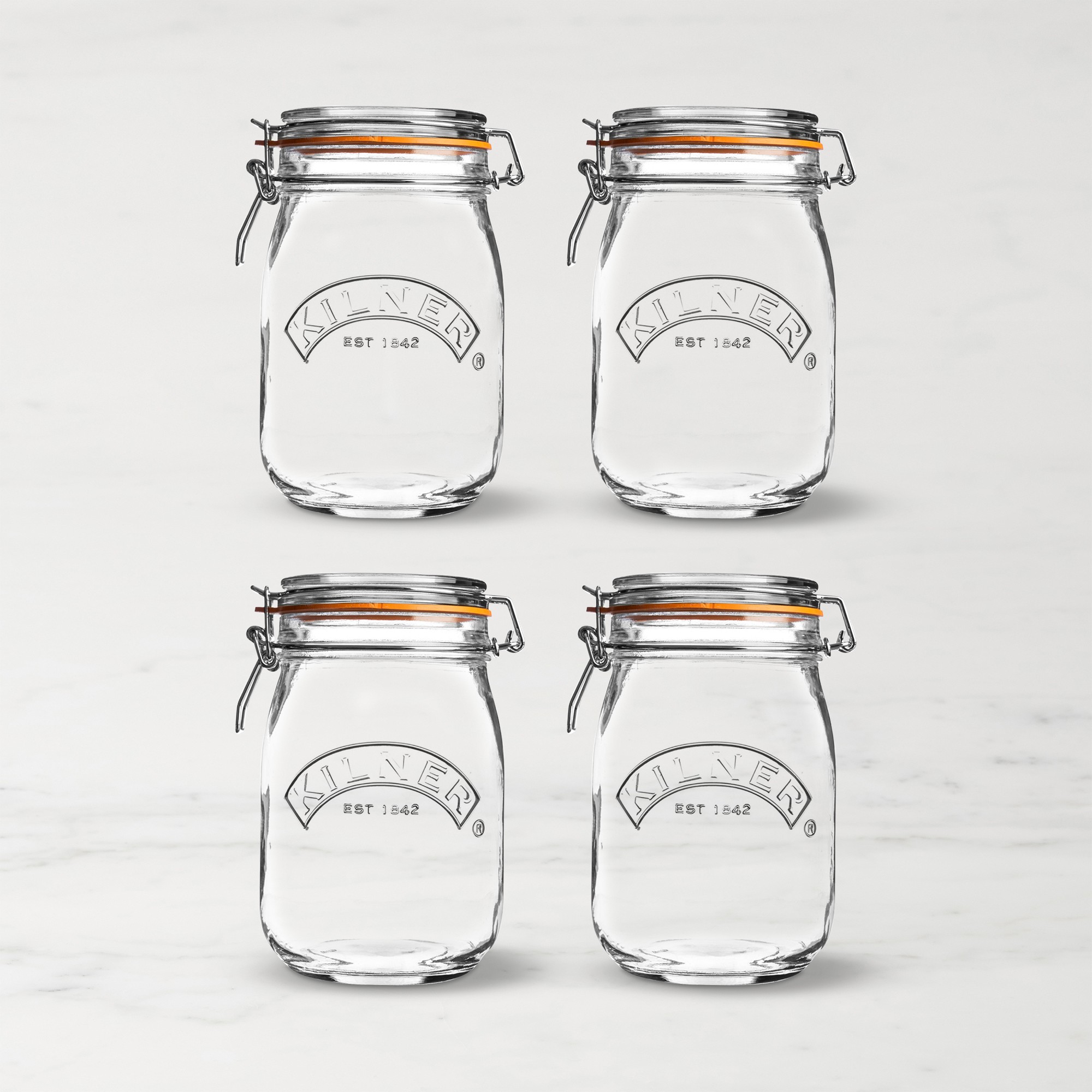 Kilner Round Clip Top Jar, Set of 4