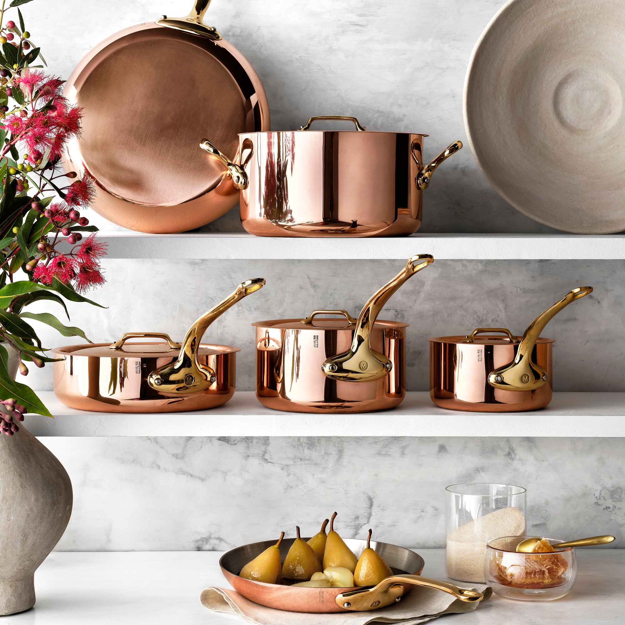 Mauviel M'250B Copper 10-Piece Cookware Set