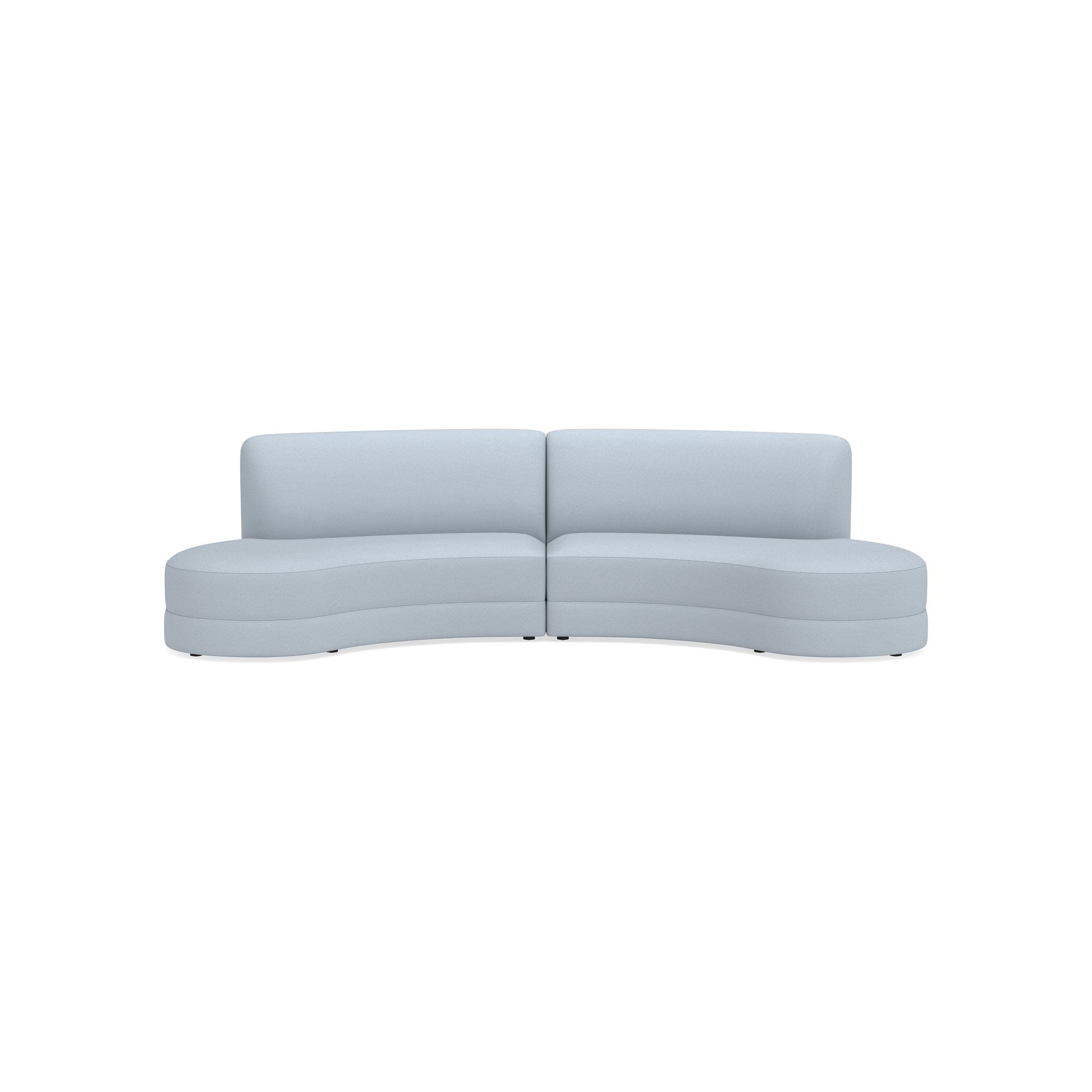 Capri 2-Piece Bumper Armless Sectional (132)
